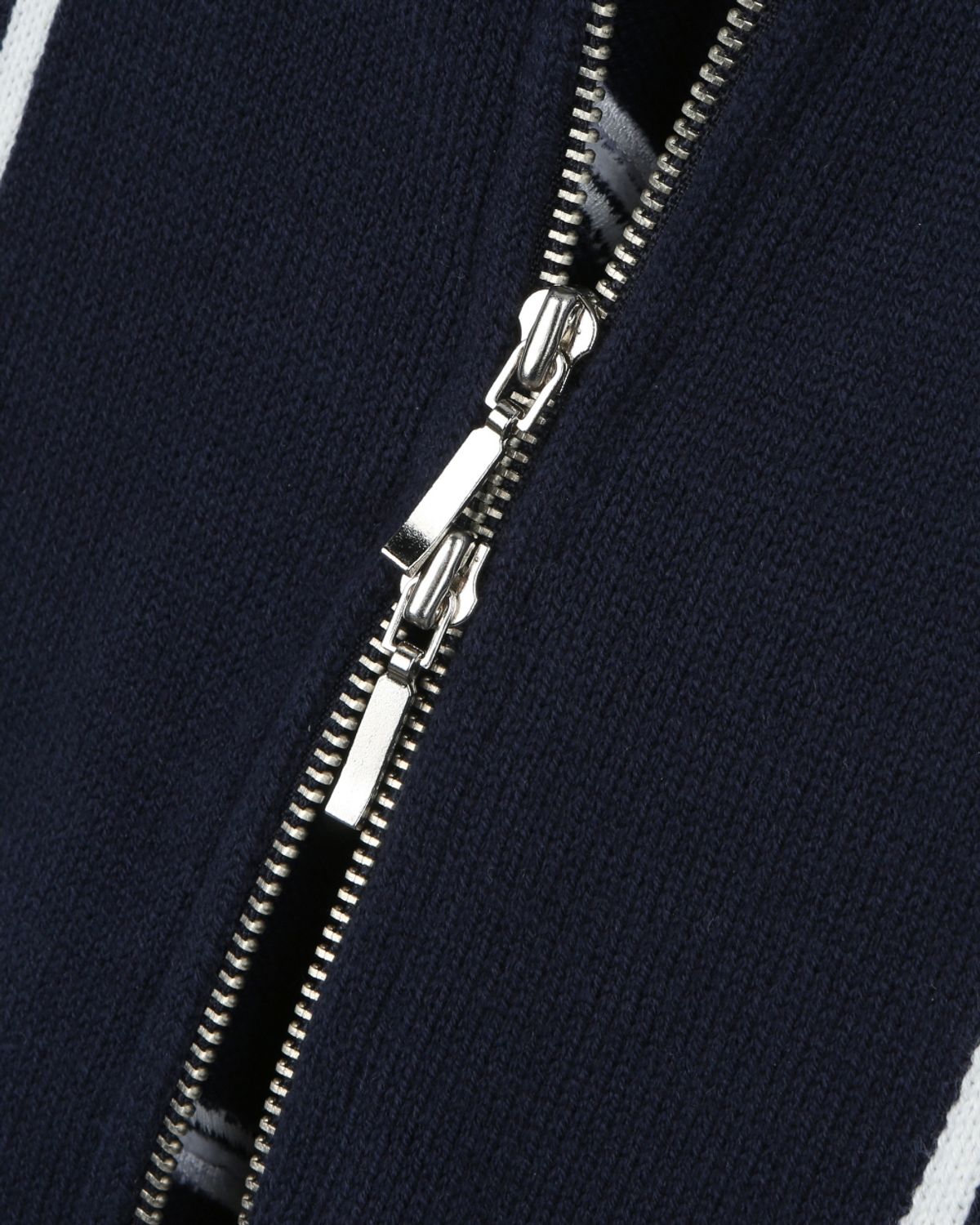 비슬로우(BESLOW) POLO STRIPE KNIT ZIP-UP NAVY