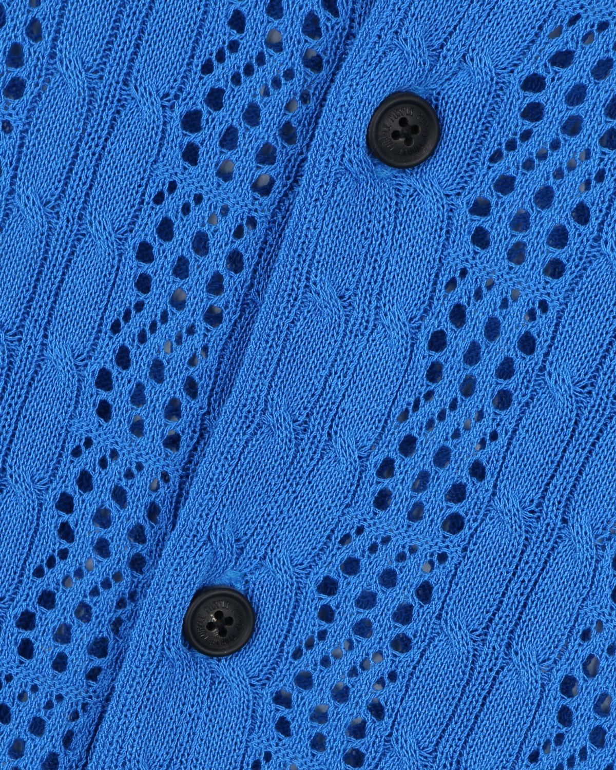 비슬로우(BESLOW) CROCHET CREW NECK SHORT CARDIGAN BLUE