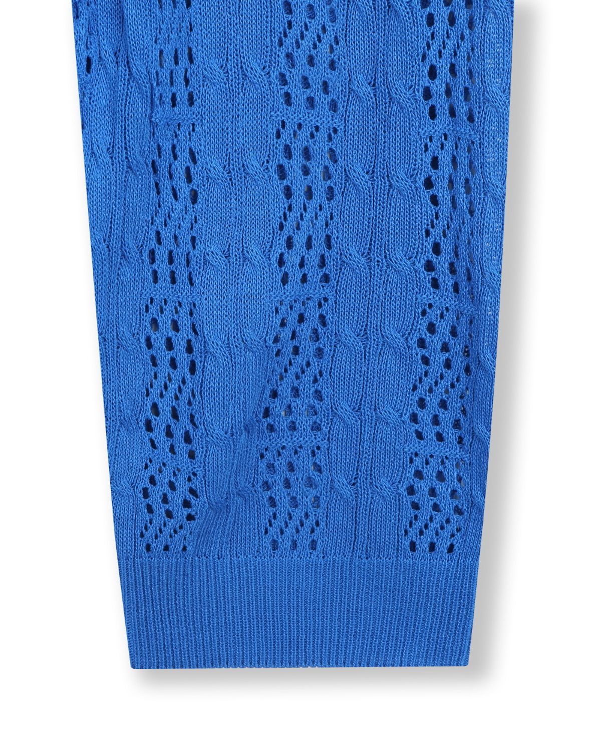 비슬로우(BESLOW) CROCHET CREW NECK SHORT CARDIGAN BLUE
