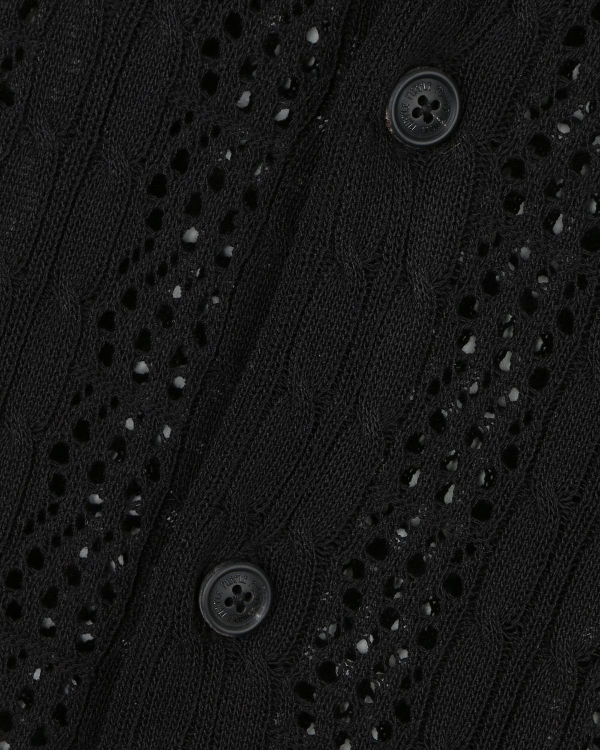 비슬로우(BESLOW) CROCHET CREW NECK SHORT CARDIGAN BLACK