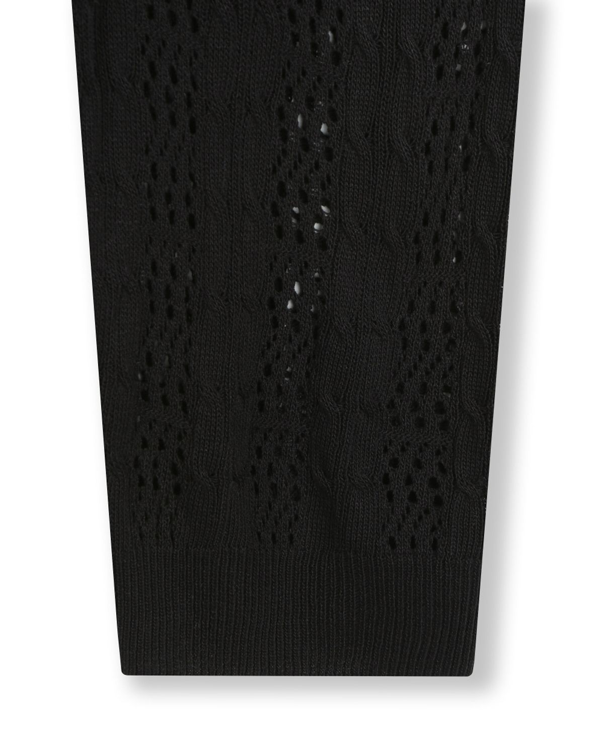 비슬로우(BESLOW) CROCHET CREW NECK SHORT CARDIGAN BLACK