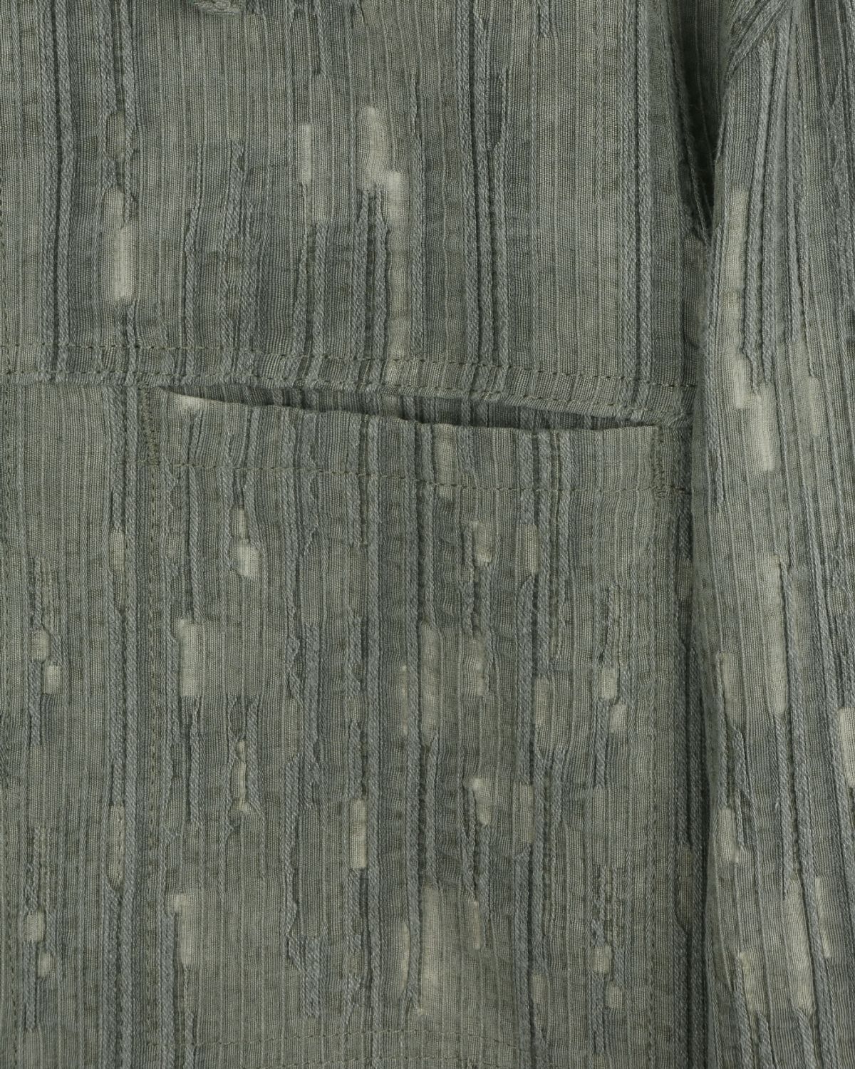 비슬로우(BESLOW) WASHED LINEN JACQUARD WORK JACKET OLIVE