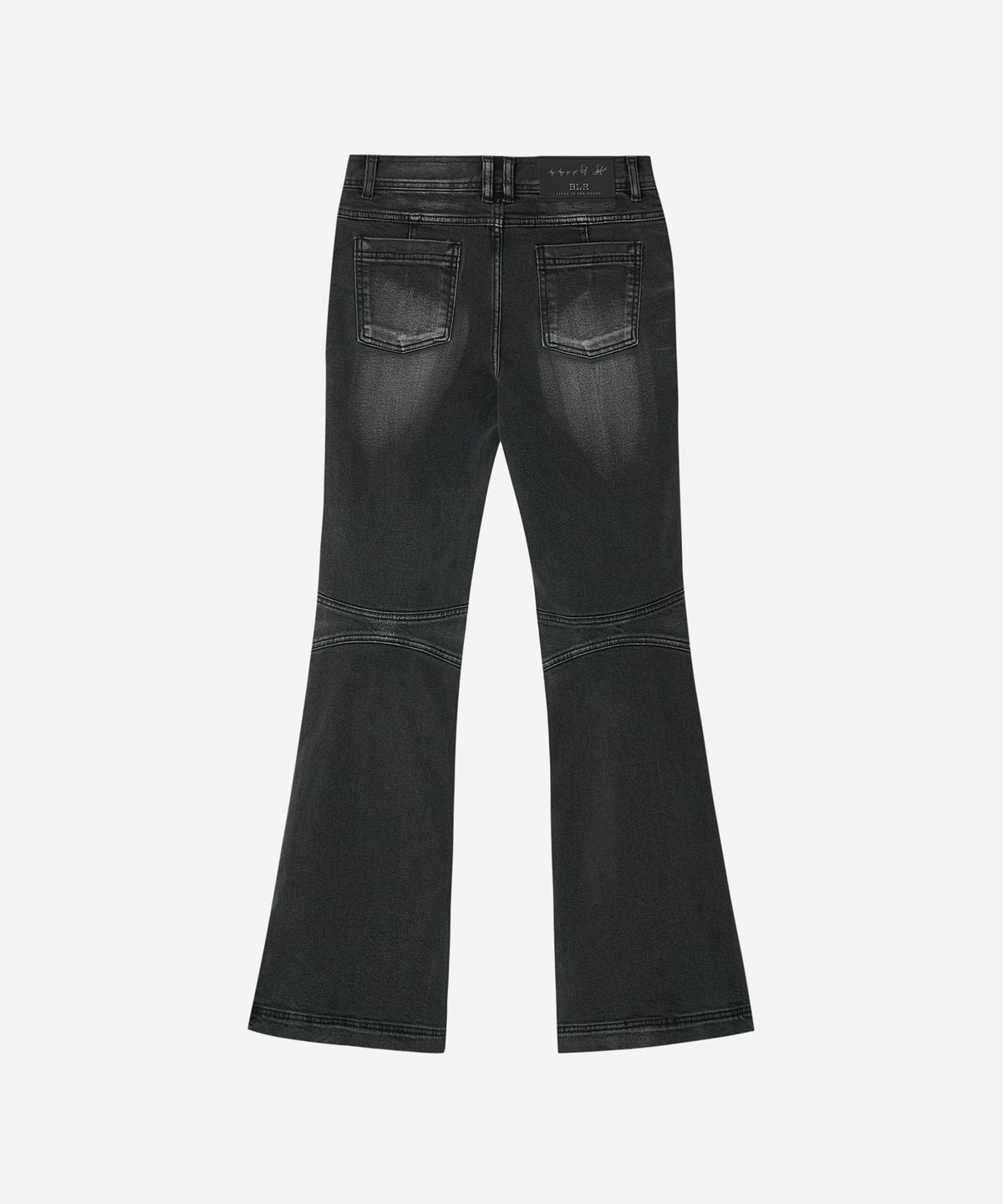 비엘알(BLR) Embossed Wave Washing Boots Cut Denim Pants Grey (W)