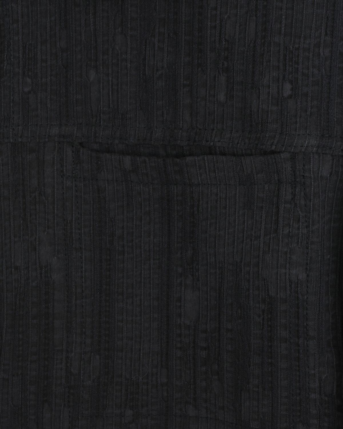 비슬로우(BESLOW) WASHED LINEN JACQUARD WORK JACKET BLACK