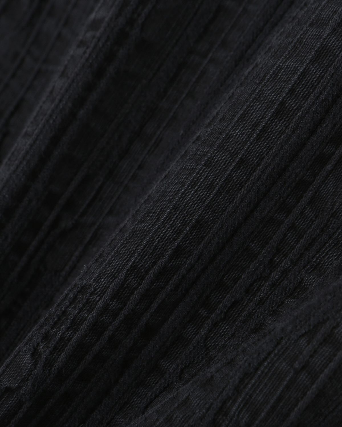 비슬로우(BESLOW) WASHED LINEN JACQUARD WORK JACKET BLACK