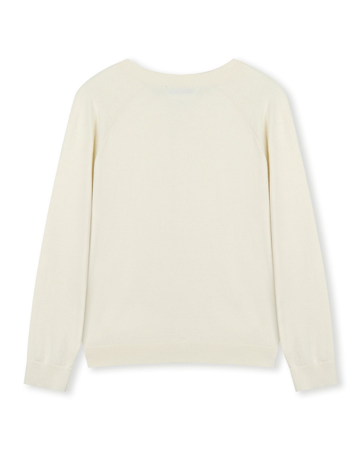 비슬로우(BESLOW) CREW NECK RELAXED SHORT CARDIGAN IVORY