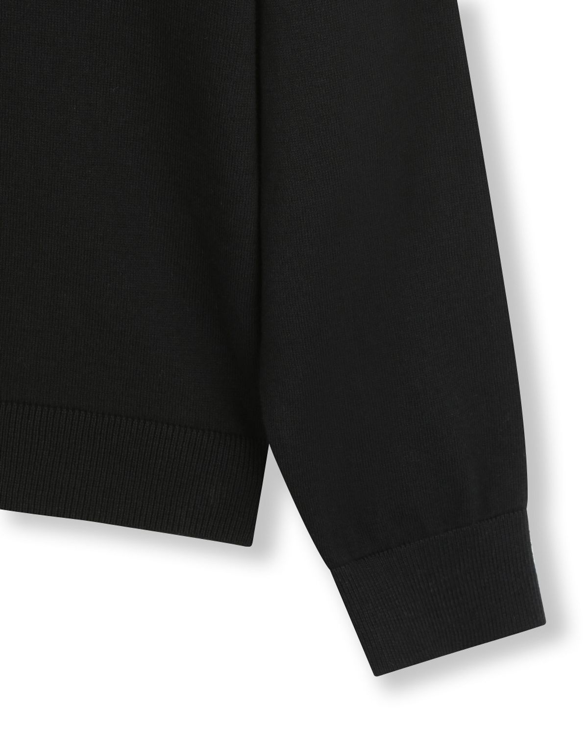 비슬로우(BESLOW) CREW NECK RELAXED SHORT CARDIGAN BLACK