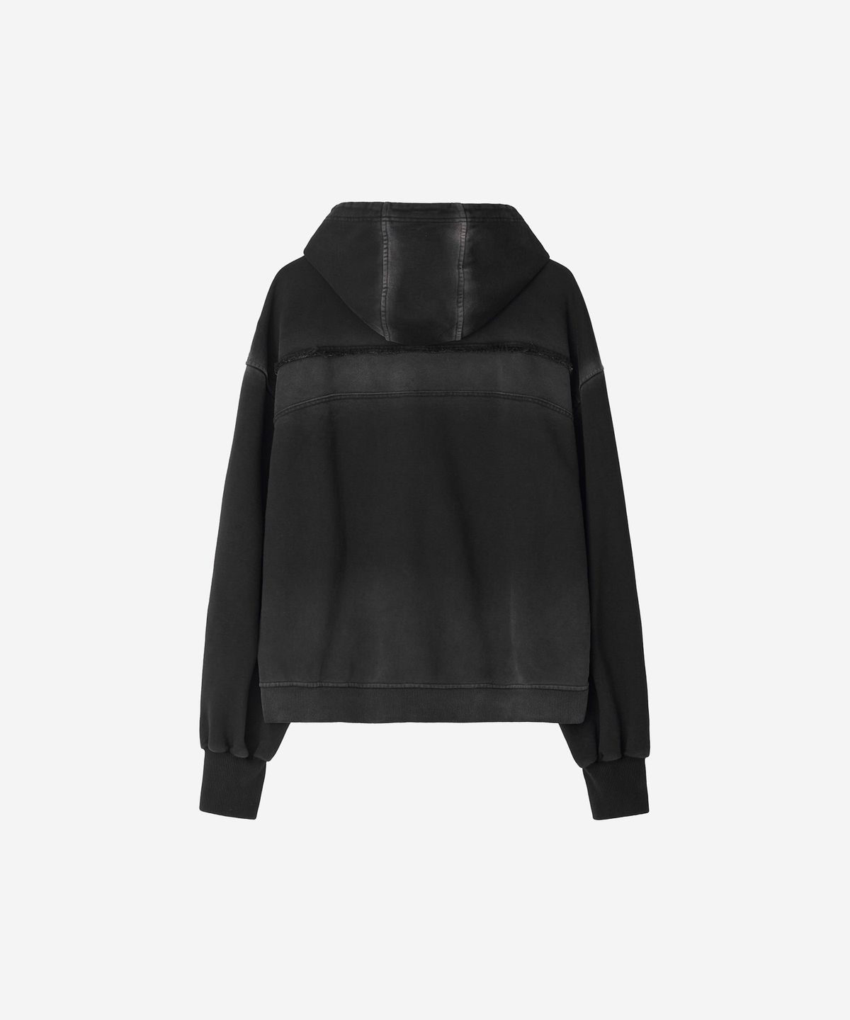비엘알(BLR) Damaged Dyeing Raw Cut Washing Sweat Hoodie