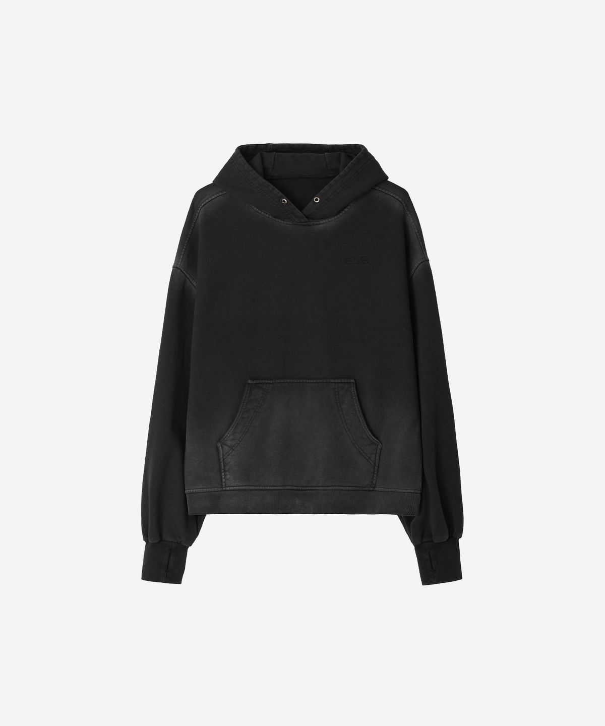 비엘알(BLR) Damaged Dyeing Raw Cut Washing Sweat Hoodie