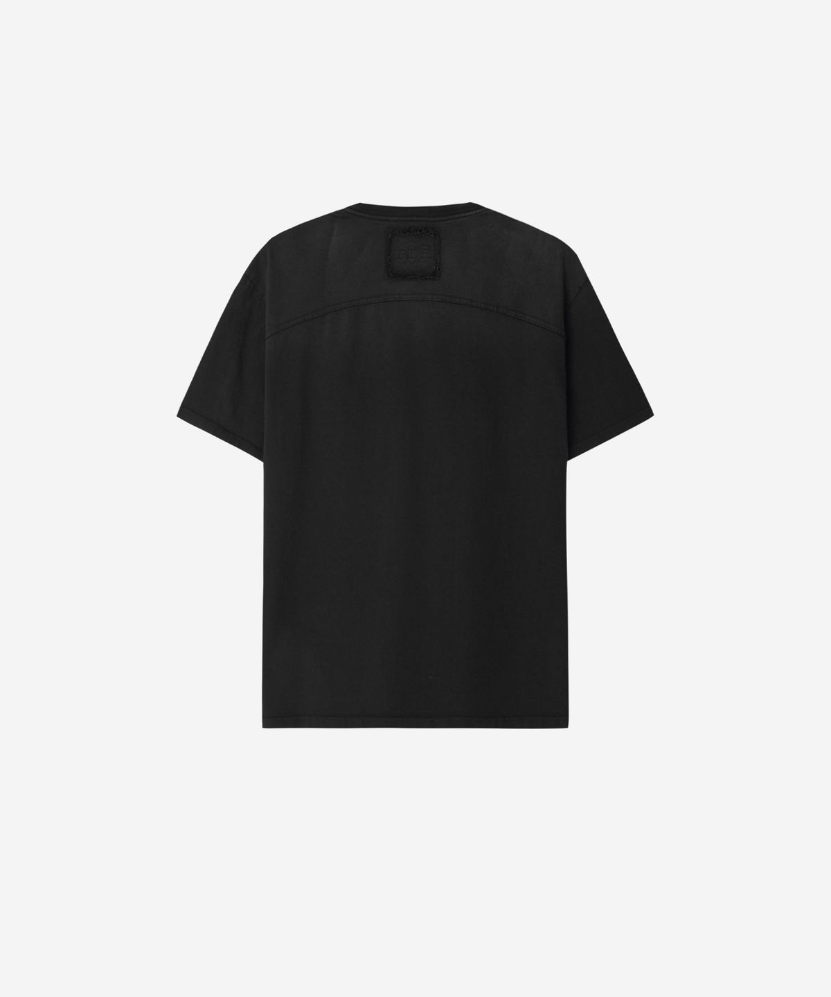 비엘알(BLR) Raw Cut Square Patched Washing T-shrits (Regular-fit)
