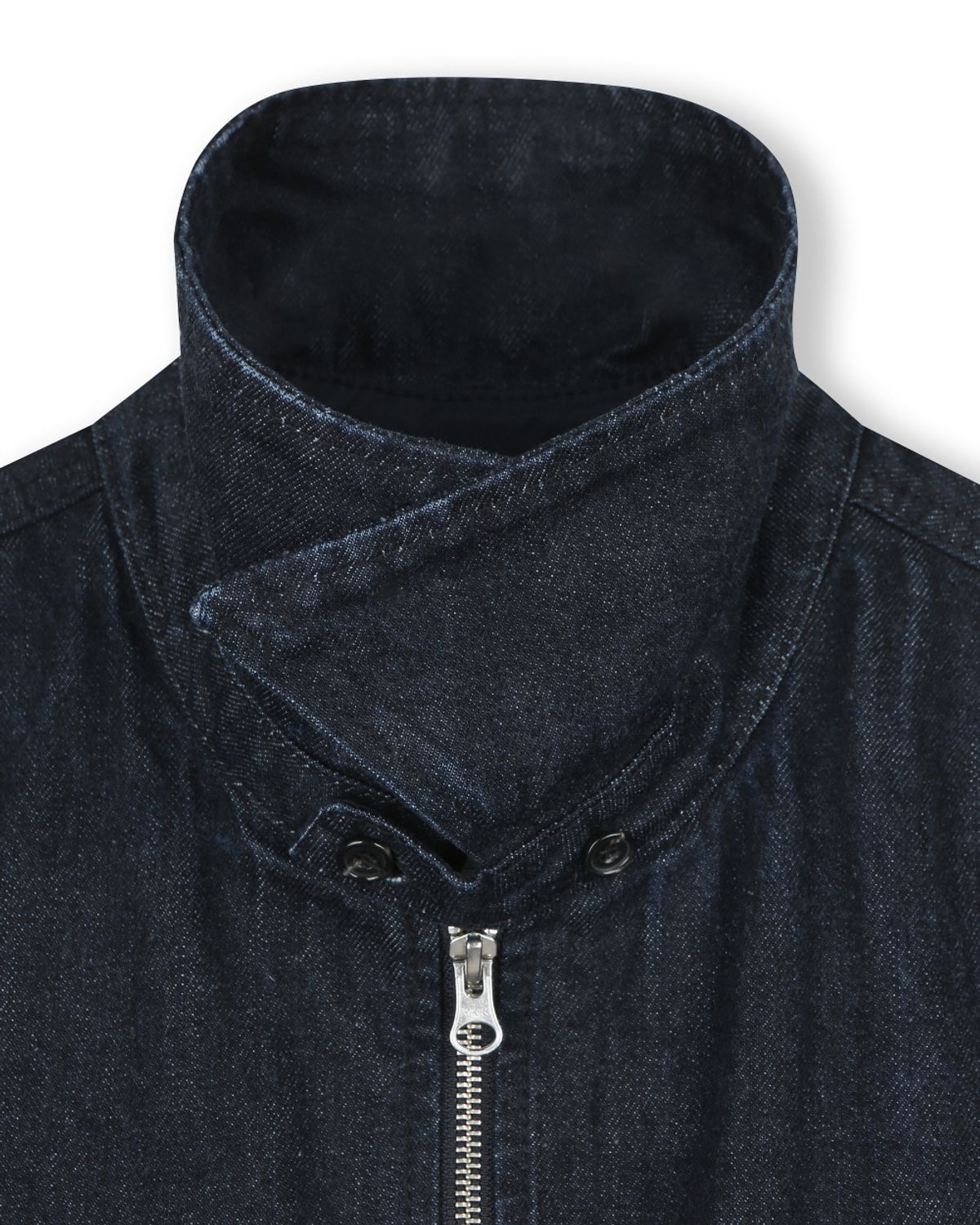 비슬로우(BESLOW) CONE MILL MILITARY ZIP-UP DENIM JACKET INDIGO