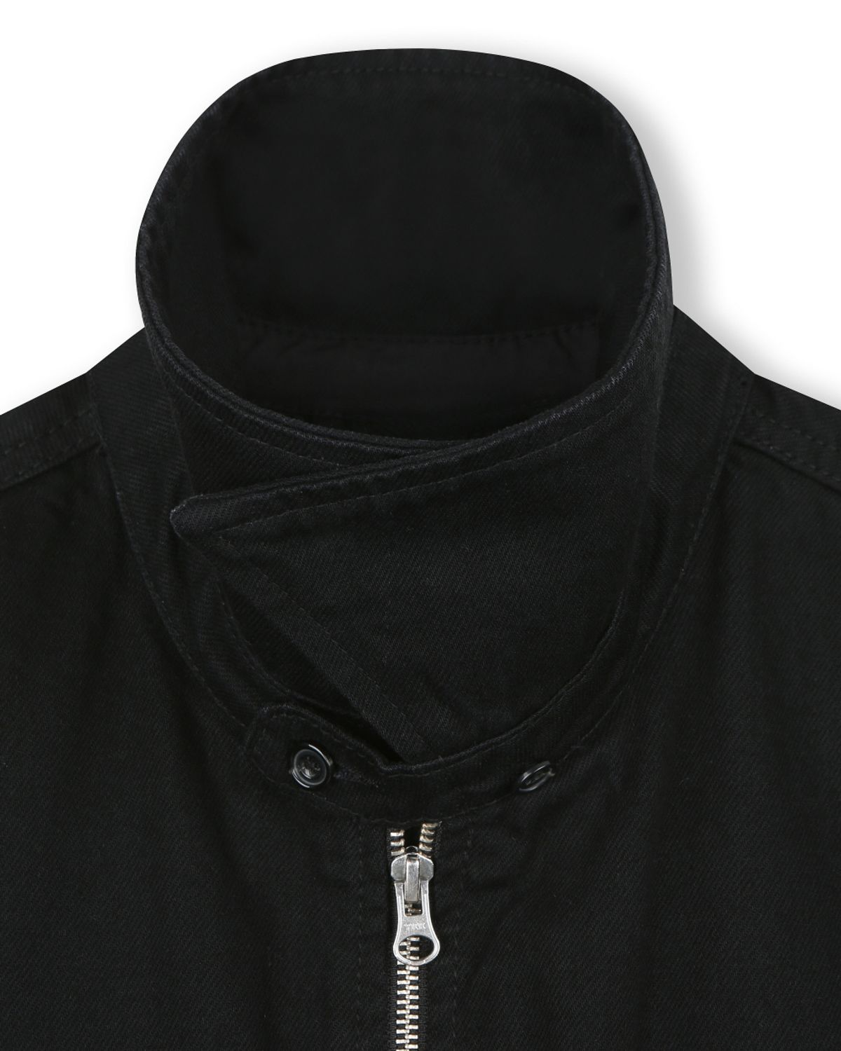 비슬로우(BESLOW) CONE MILL MILITARY ZIP-UP DENIM JACKET BLACK