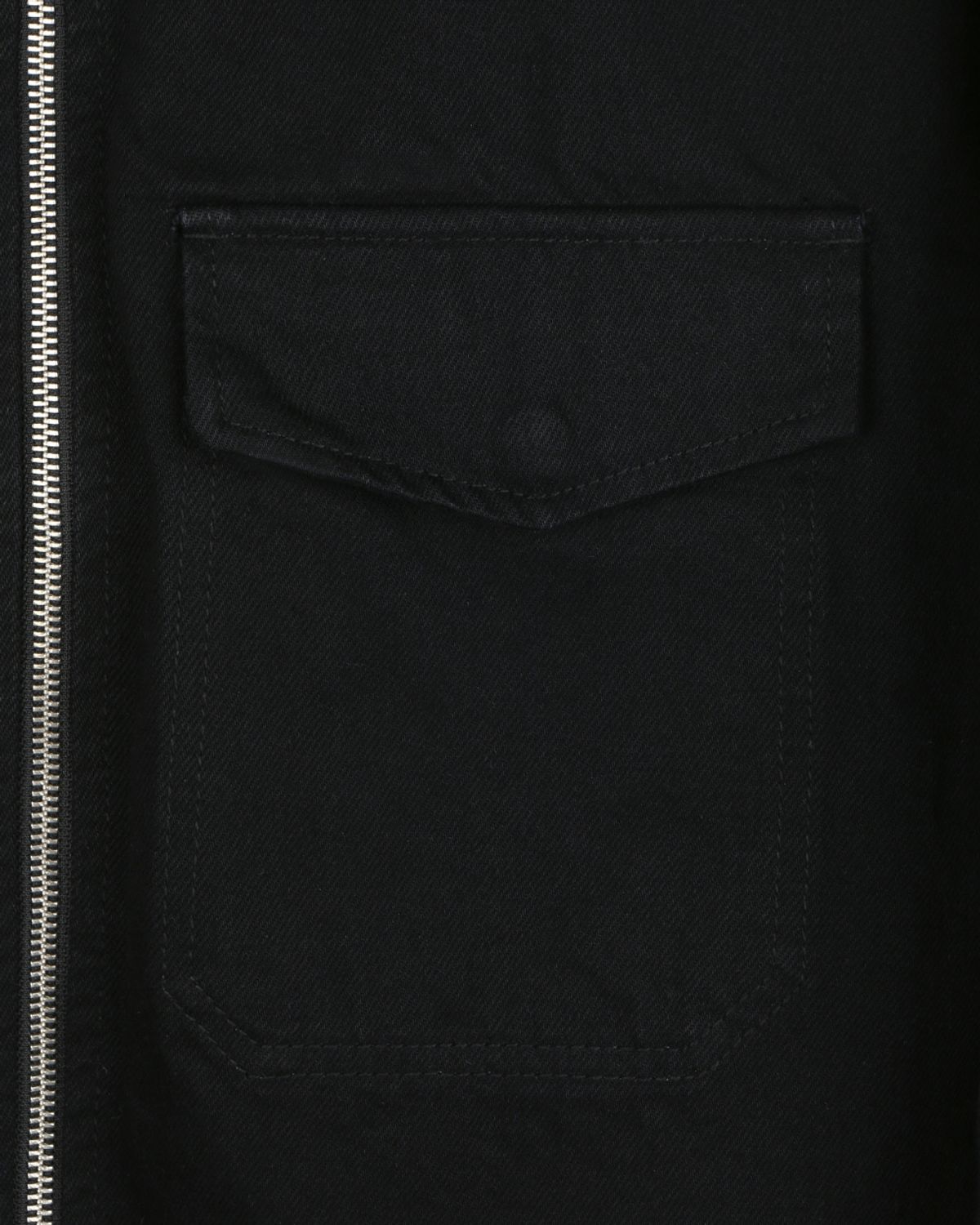 비슬로우(BESLOW) CONE MILL MILITARY ZIP-UP DENIM JACKET BLACK