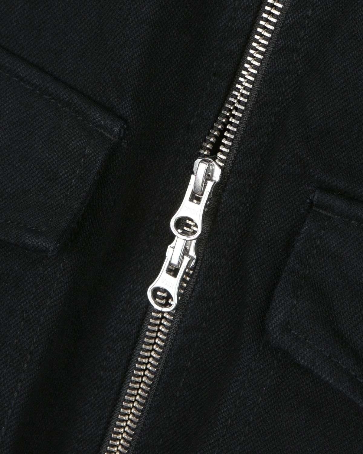 비슬로우(BESLOW) CONE MILL MILITARY ZIP-UP DENIM JACKET BLACK