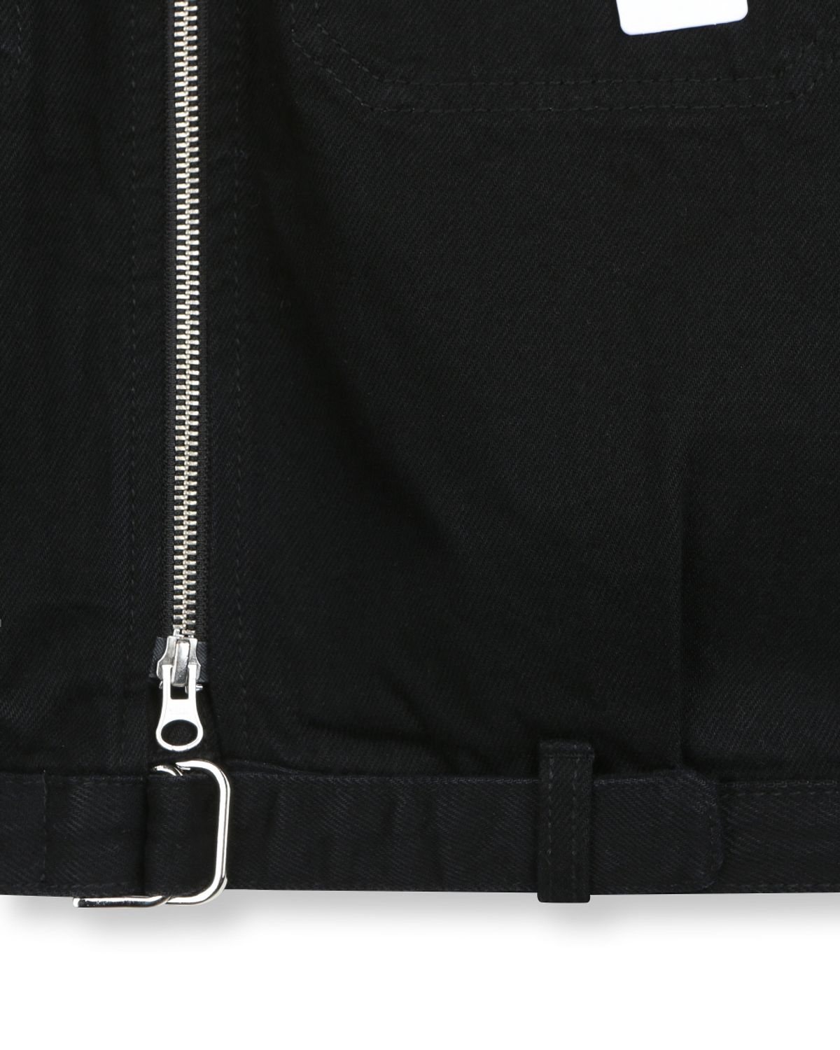 비슬로우(BESLOW) CONE MILL MILITARY ZIP-UP DENIM JACKET BLACK