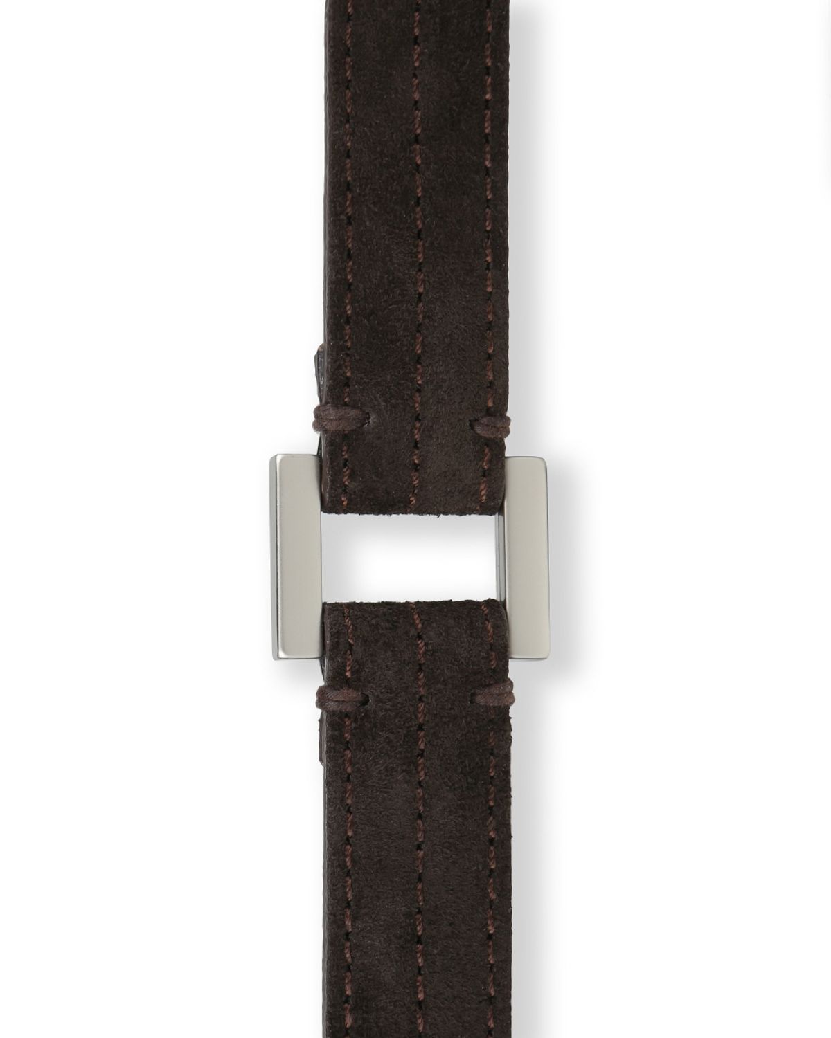 비슬로우(BESLOW) [비슬로우X데릭]SQUARE RING SLIM LEATHER WRAP BELT BROWN