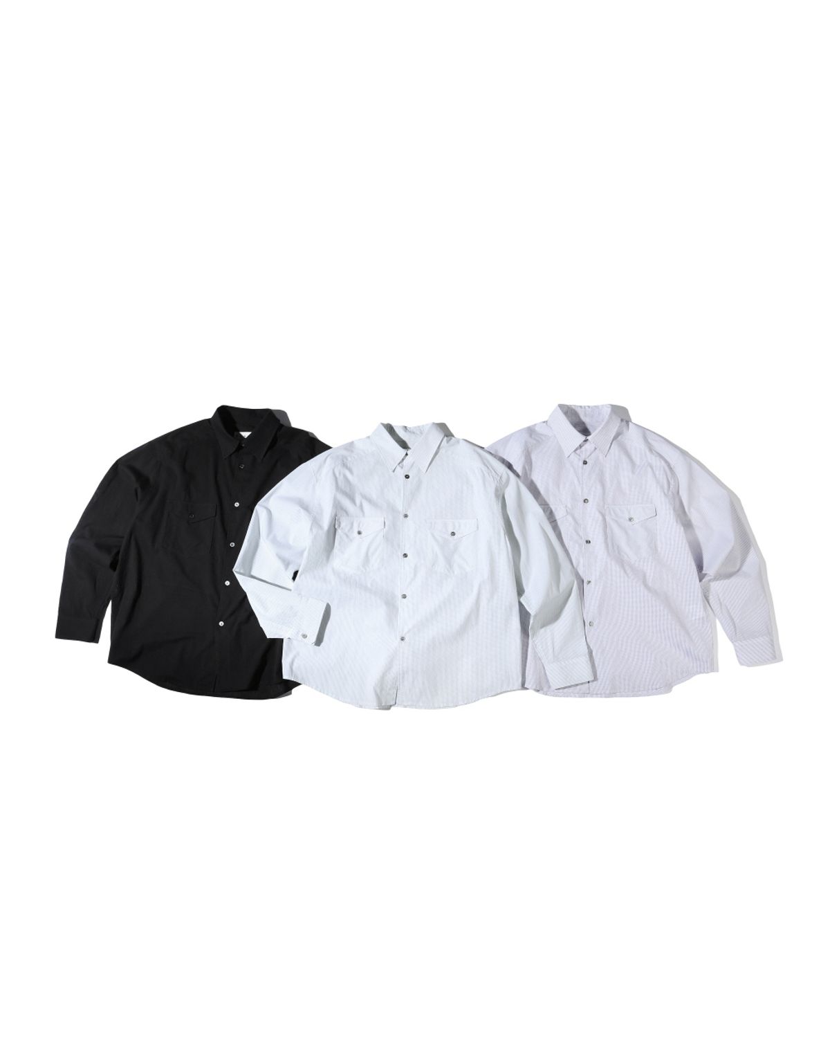 비슬로우(BESLOW) [비슬로우X데릭]STRIPE OFFICER SHIRT GREEN STRIPE