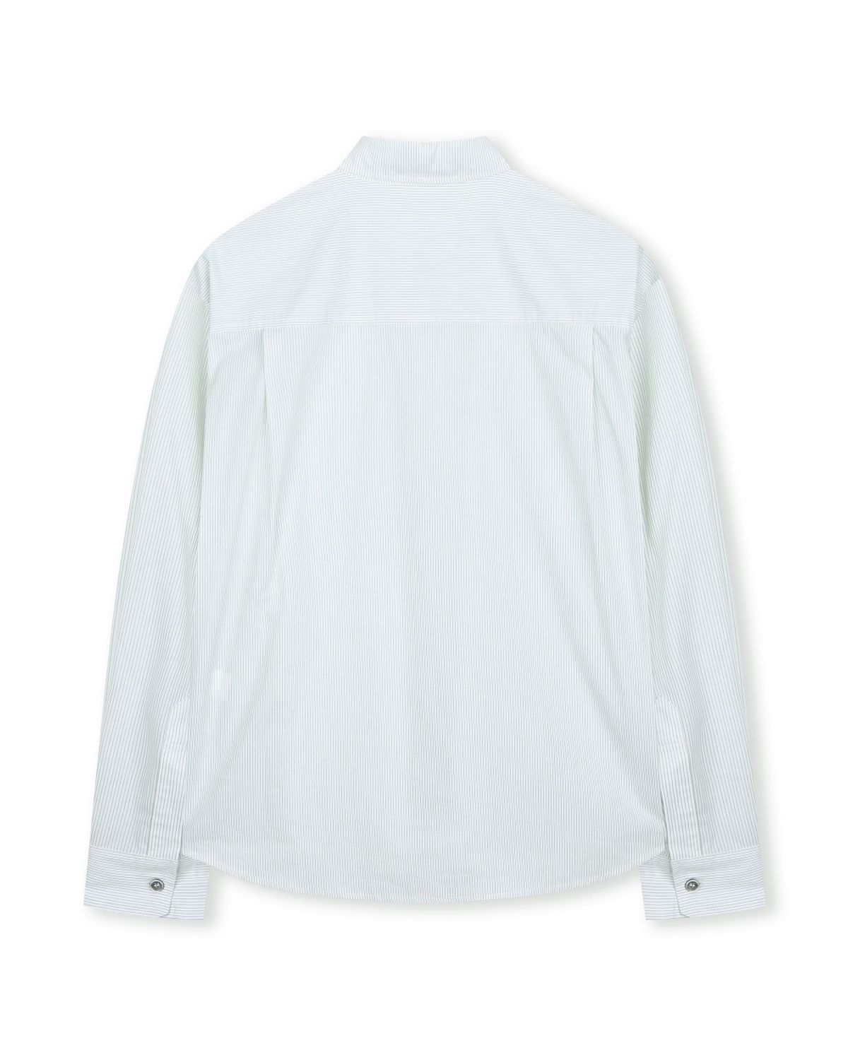 비슬로우(BESLOW) [비슬로우X데릭]STRIPE OFFICER SHIRT GREEN STRIPE