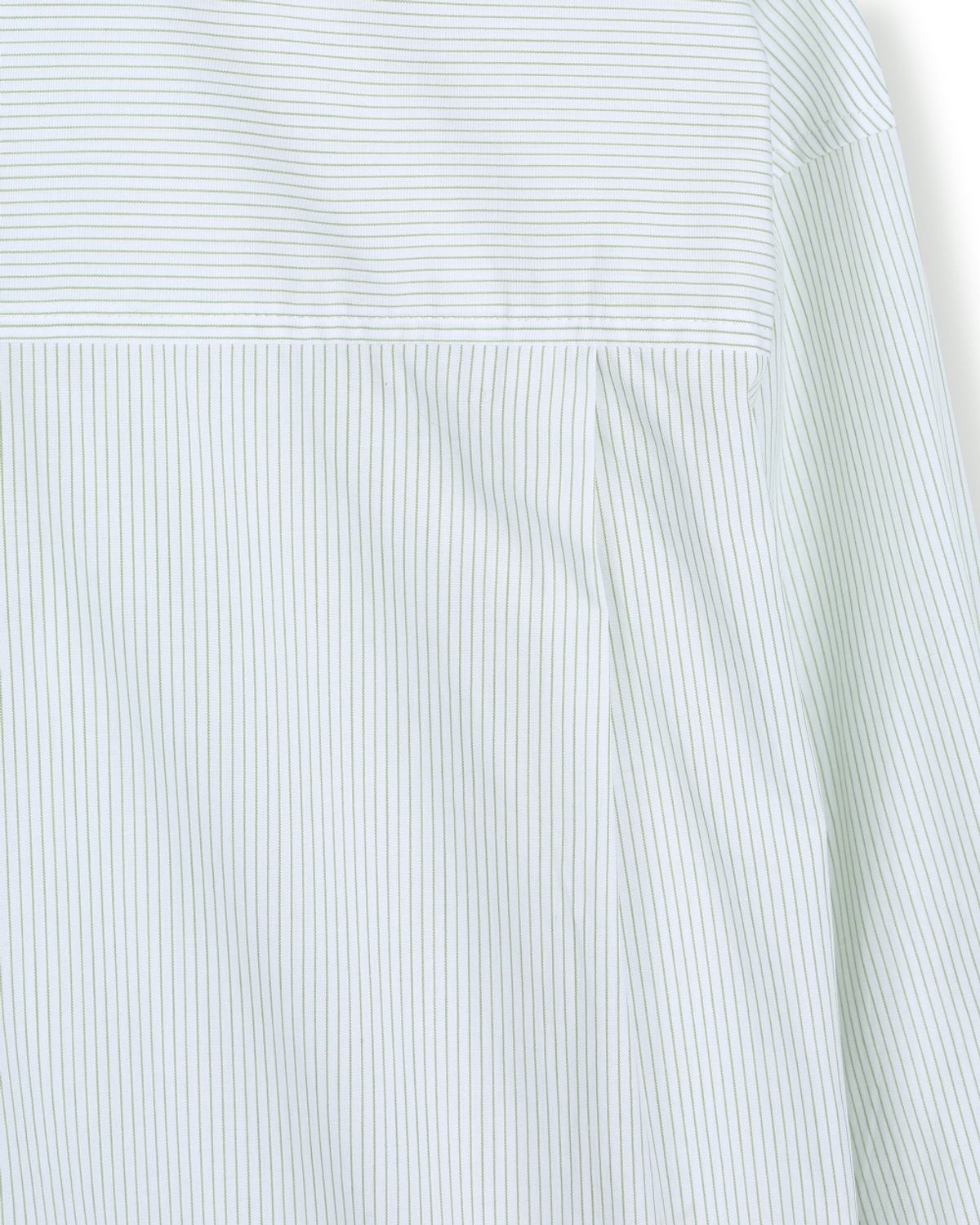 비슬로우(BESLOW) [비슬로우X데릭]STRIPE OFFICER SHIRT GREEN STRIPE