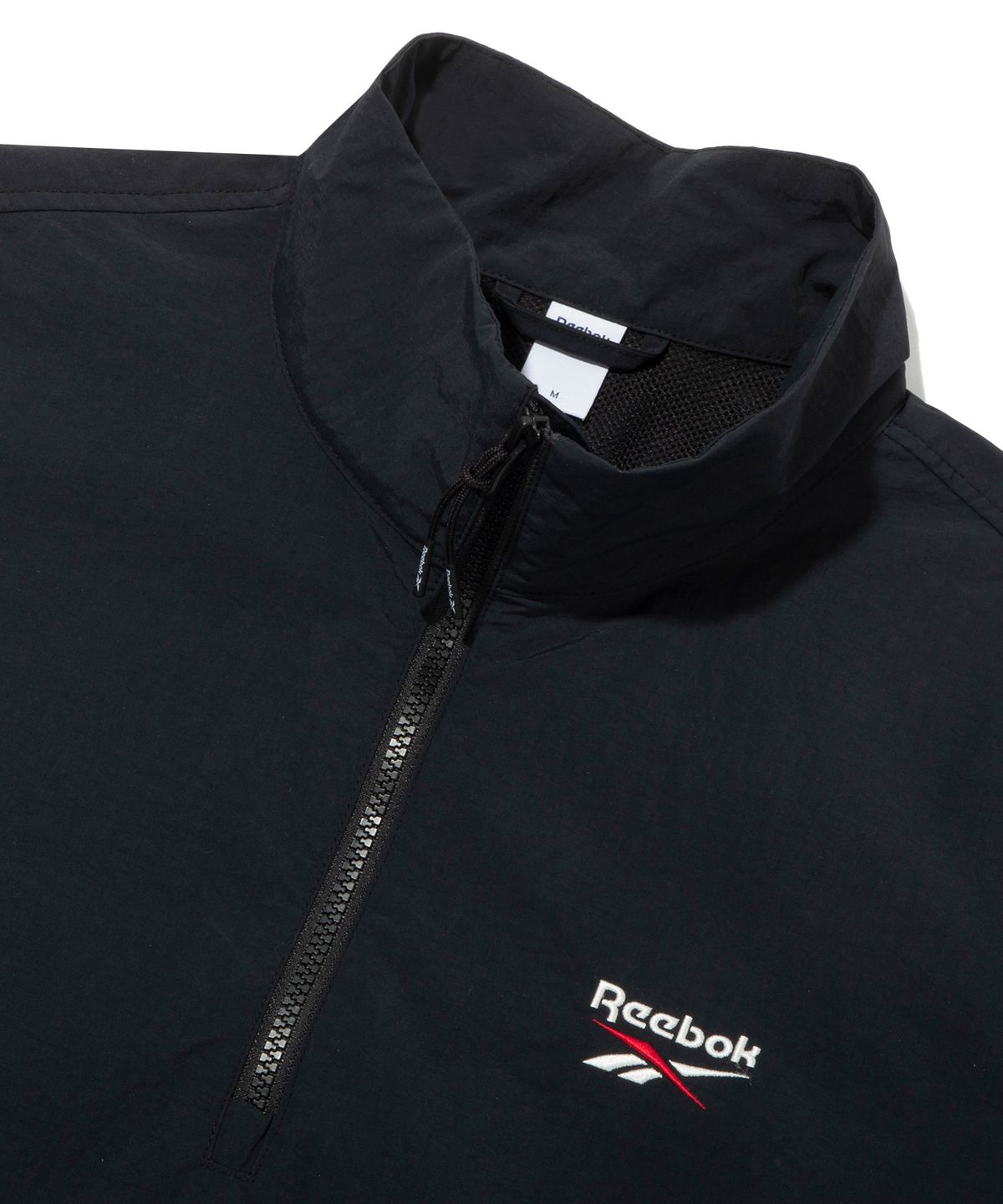 리복(REEBOK) 에센셜 반팔 아노락 - 블랙