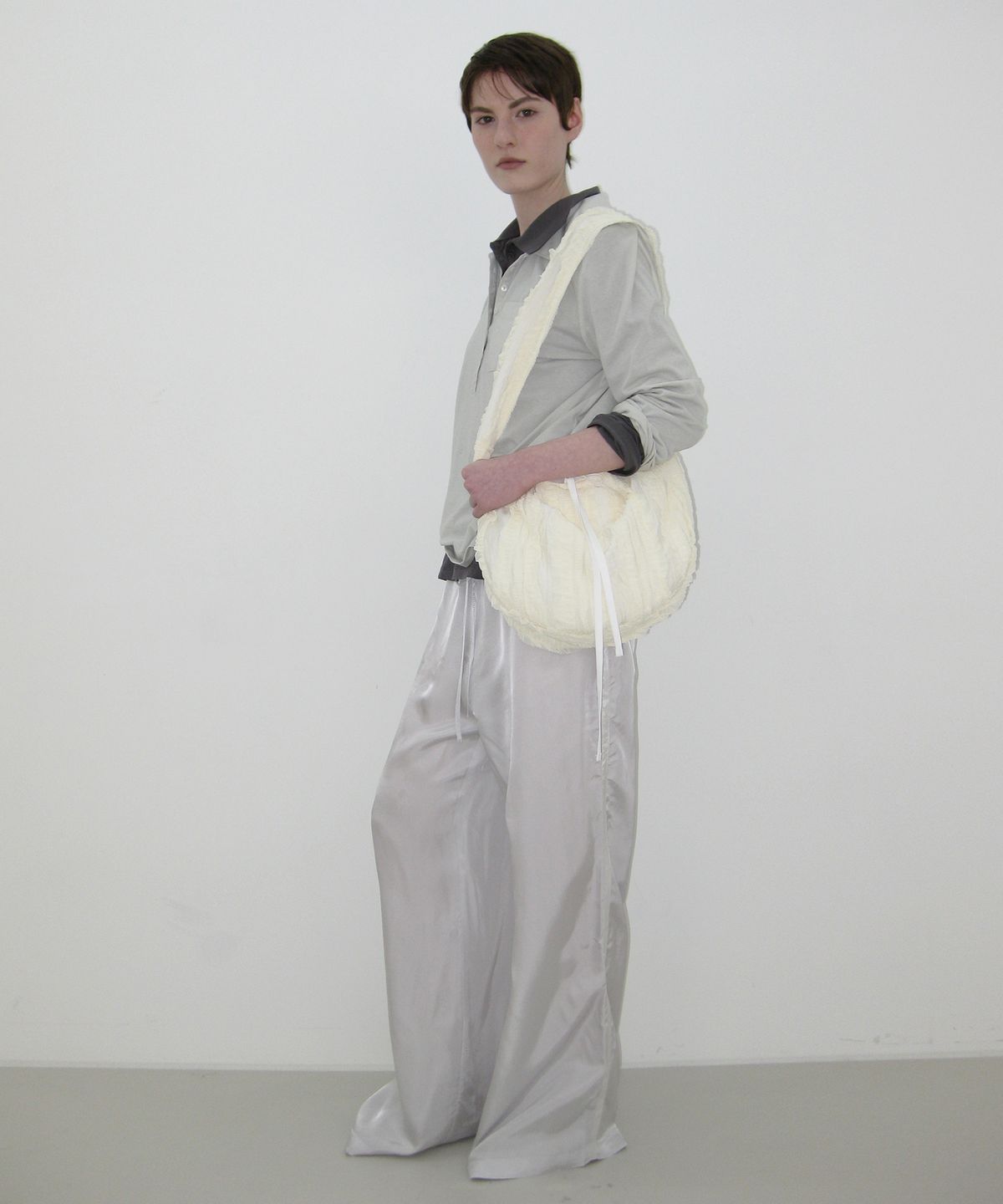카셀(CACELE) RIPPLE SHOULDER BAG, IVORY