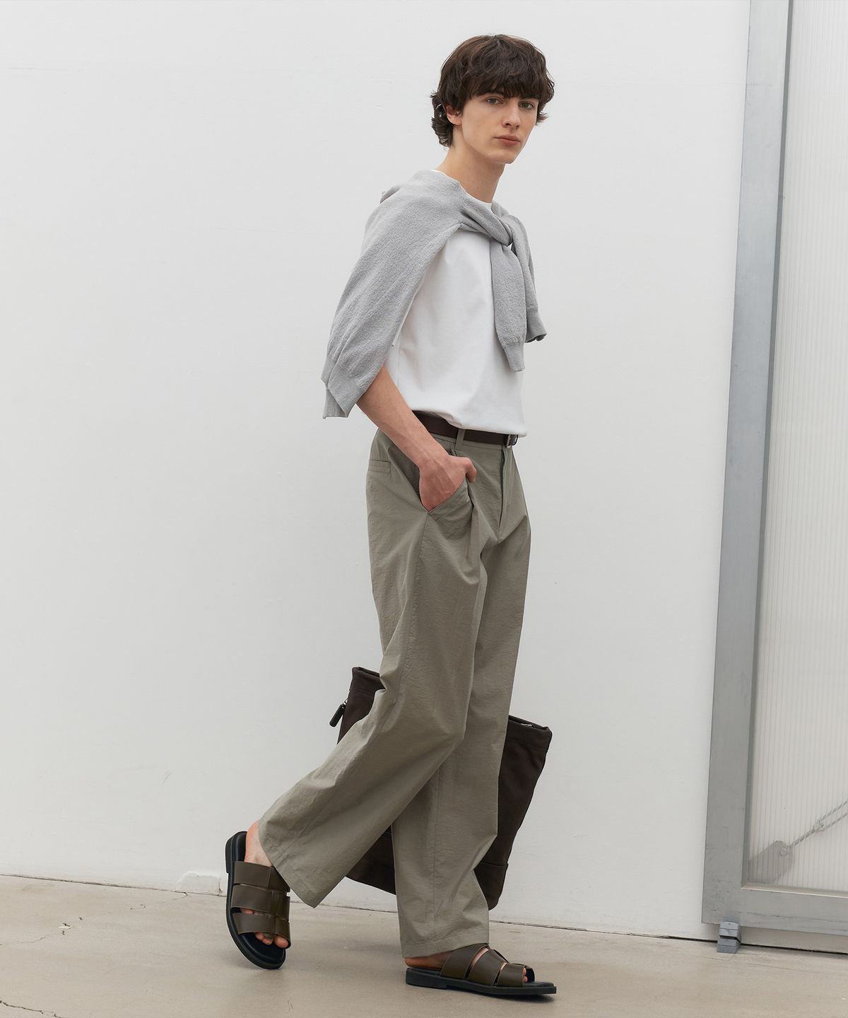 마인드브릿지(MINDBRIDGE) [COUTURE]와이드 원턱 풀 밴딩 팬츠 - 2color