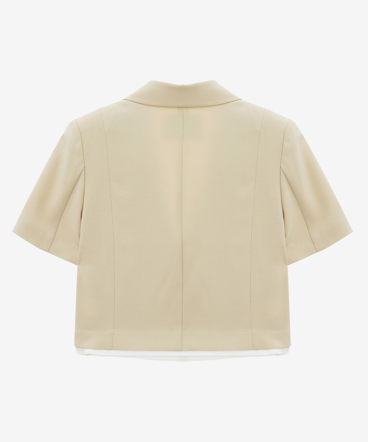 마인드브릿지 우먼(MIND BRIDGE WOMEN) [W][COUTURE]밑단 배색 크롭 반팔 자켓 - 2color