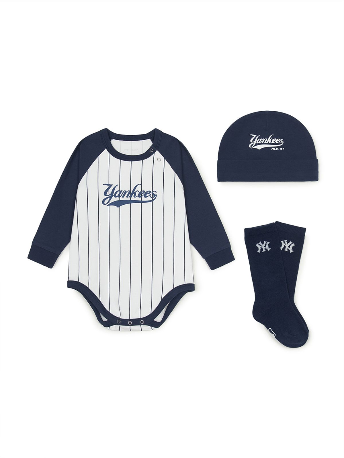 엠엘비 키즈(MLB KIDS) 베이비 바디수트 패키지 NY (Navy)