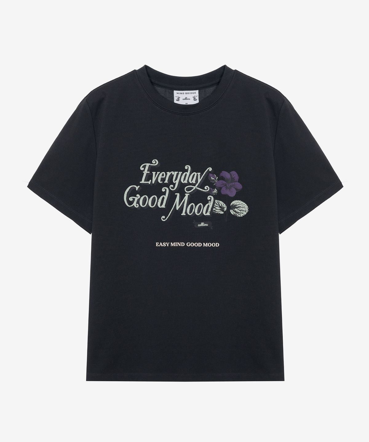 마인드브릿지 우먼(MIND BRIDGE WOMEN) [W][콜린스]수피마_그래픽 오버핏 티셔츠 - 2color