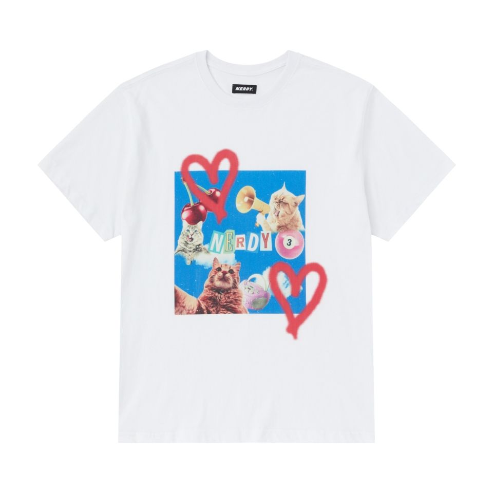 【NERDY】 Selfie Nero Short Sleeve T-Shirt /追跡付 MUSINSA | NERDY Selfie Nero Short Sleeve T-Shirt White