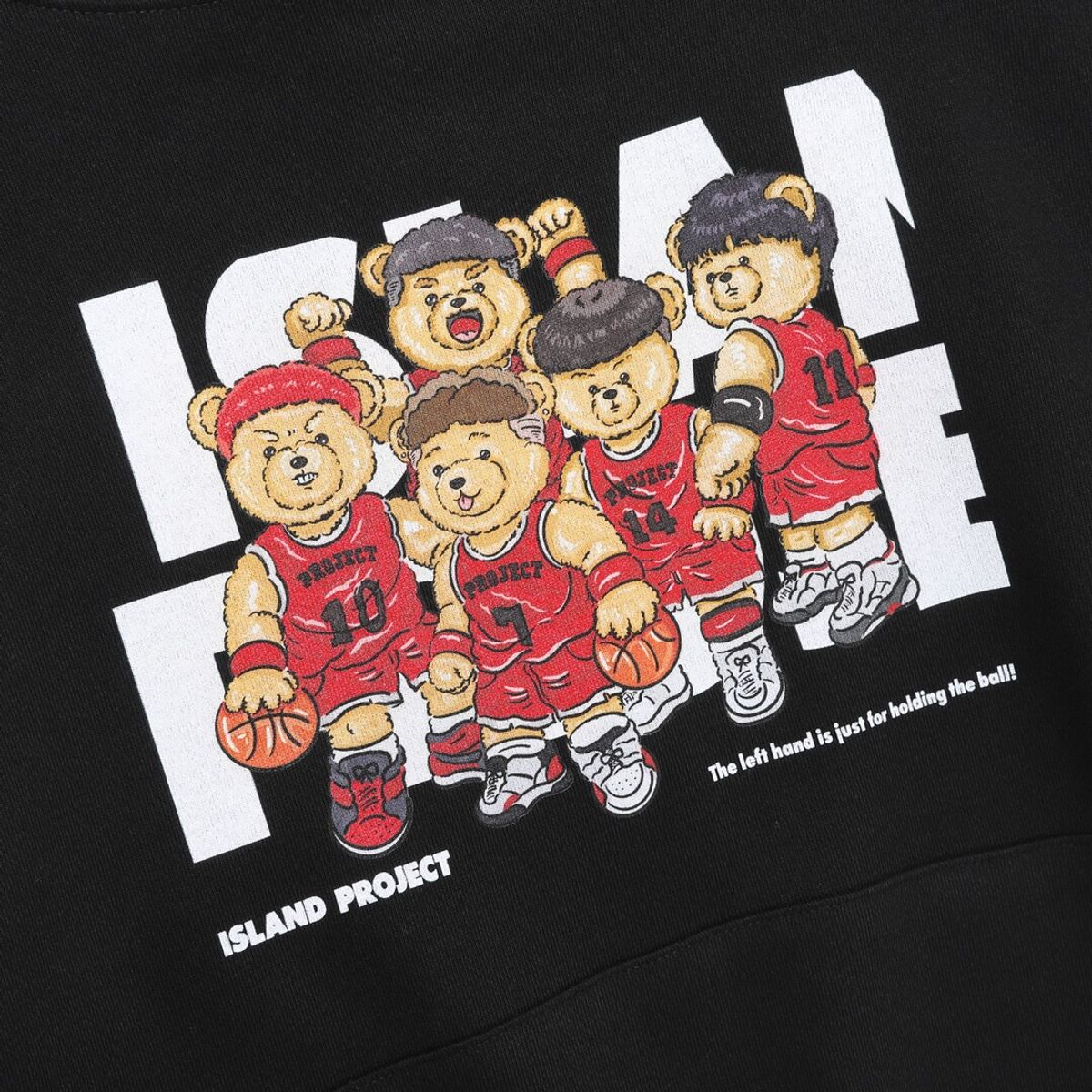아일랜드 프로젝트(ISLAND PROJECT) Slam Bear Hoodie - black