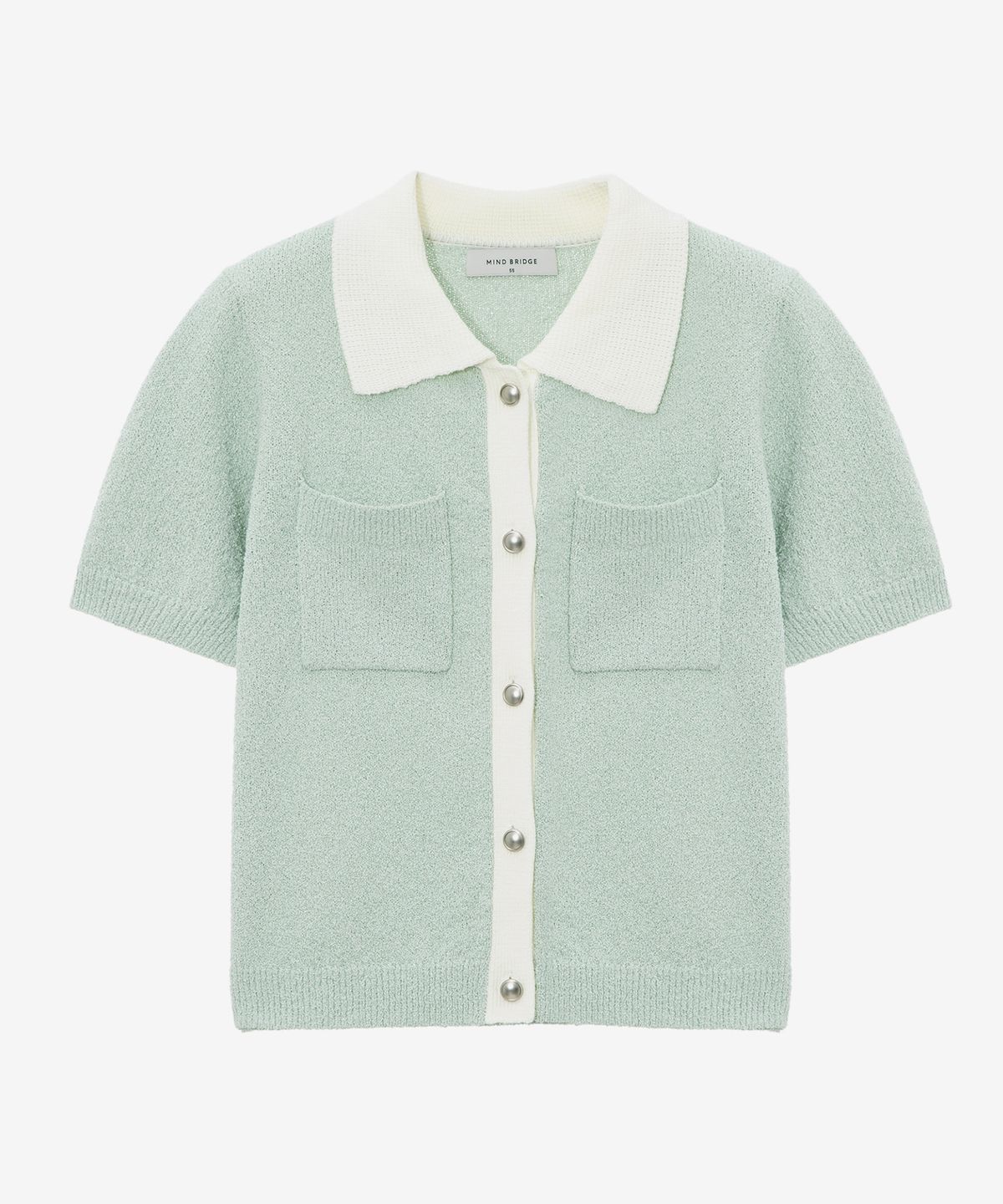 마인드브릿지 우먼(MIND BRIDGE WOMEN) [W][COUTURE]부클 배색 가디건 - 2color