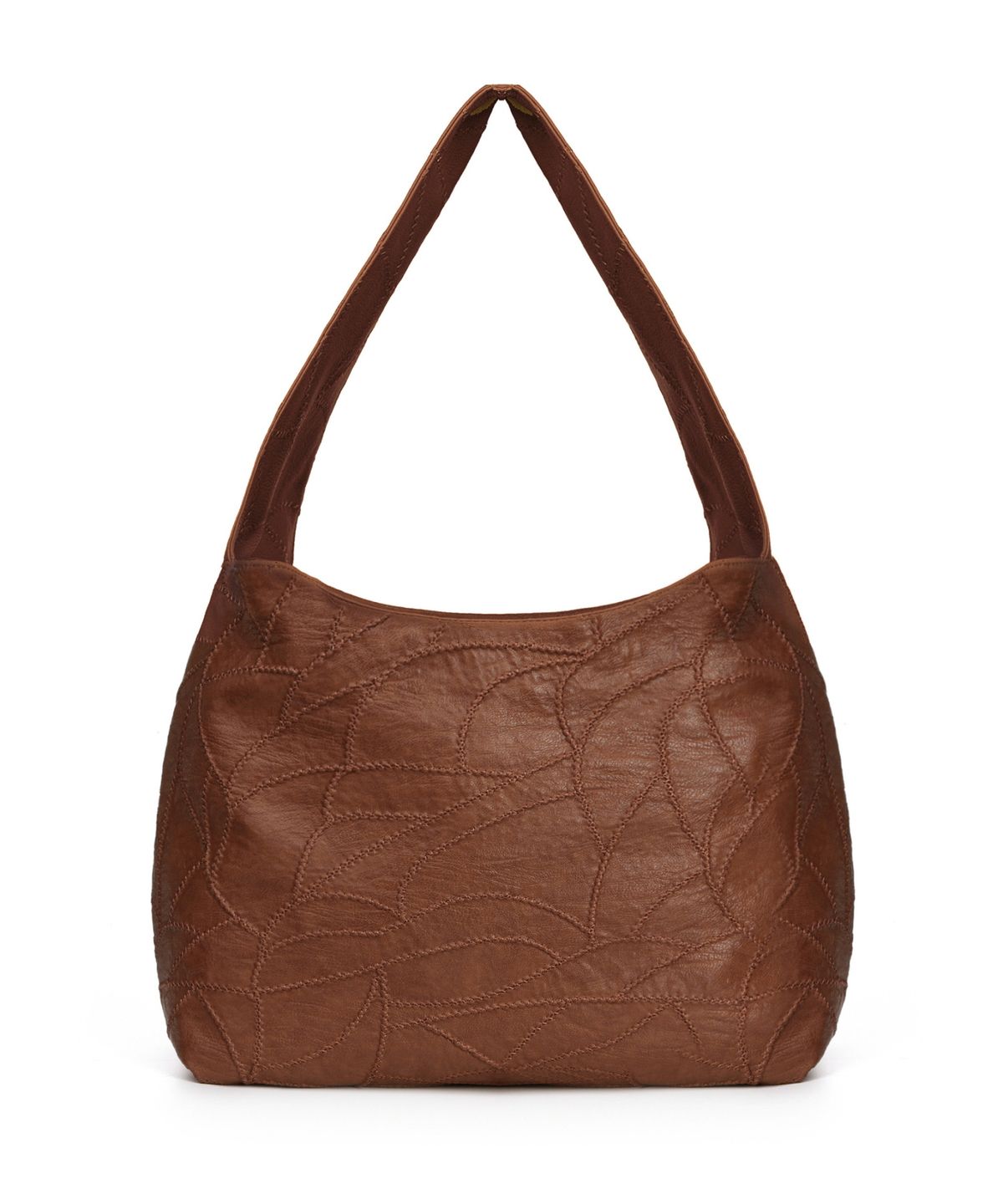닉앤니콜(NICK&NICOLE) LEATHER WRINKLE TOTE BAG_BROWN