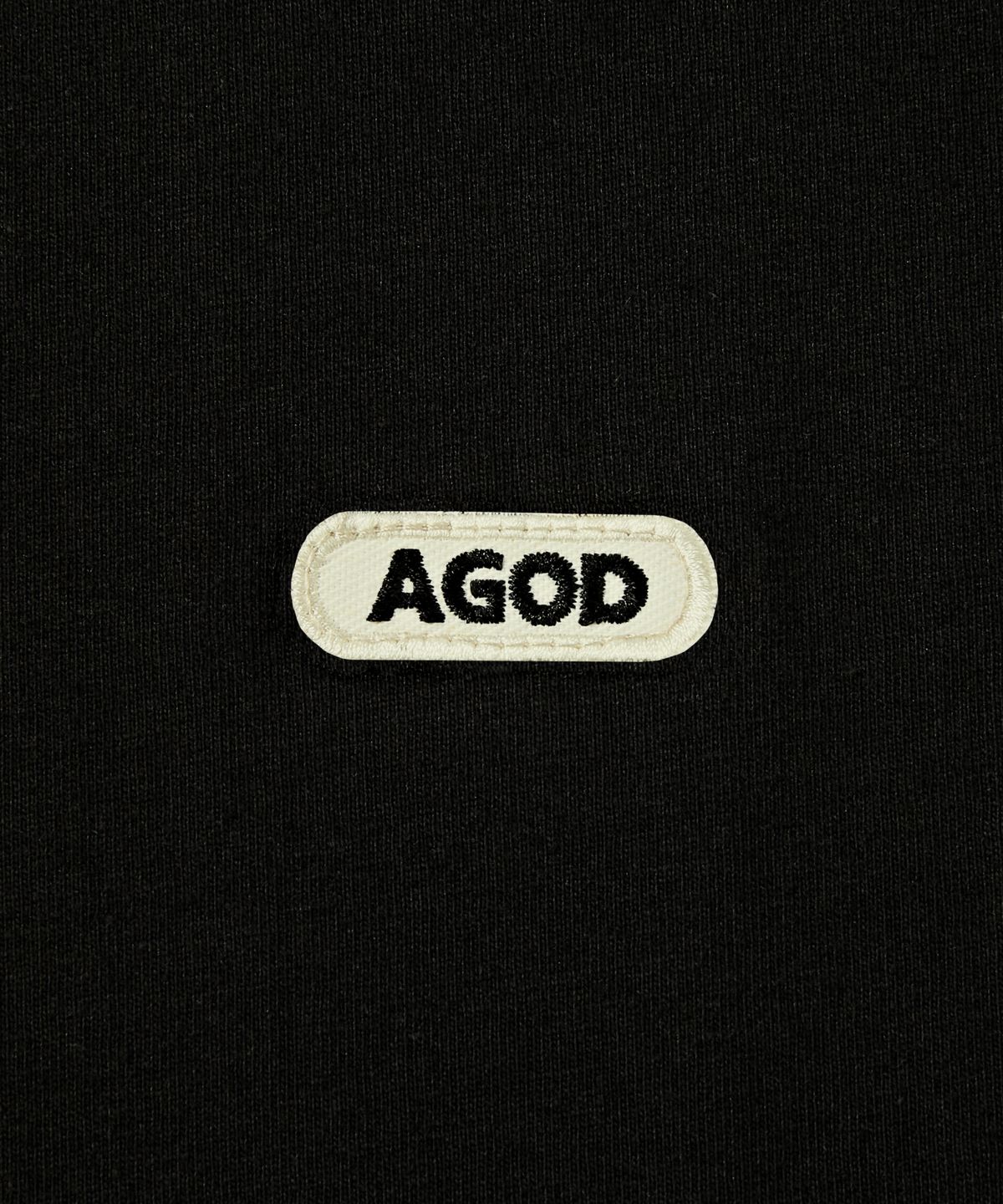 에이지오디(AGOD) 워라이즈 레터링 반소매 티셔츠 [블랙]