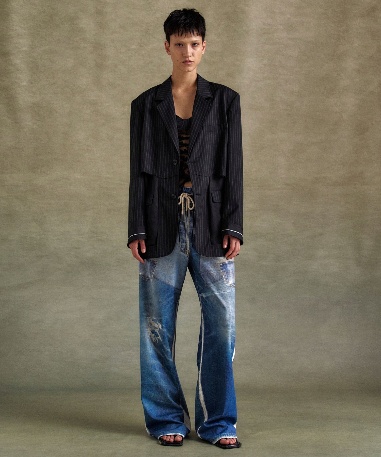 MUSINSA | ANDERSSON BELL Inside Out Stripe Sheer Jacket