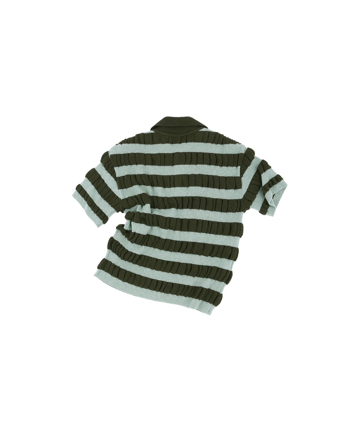 앤더슨벨(ADSB ANDERSSON BELL) 버블 스트라이프 폴로 스웨터 atb1246m(BROWN/MINT)