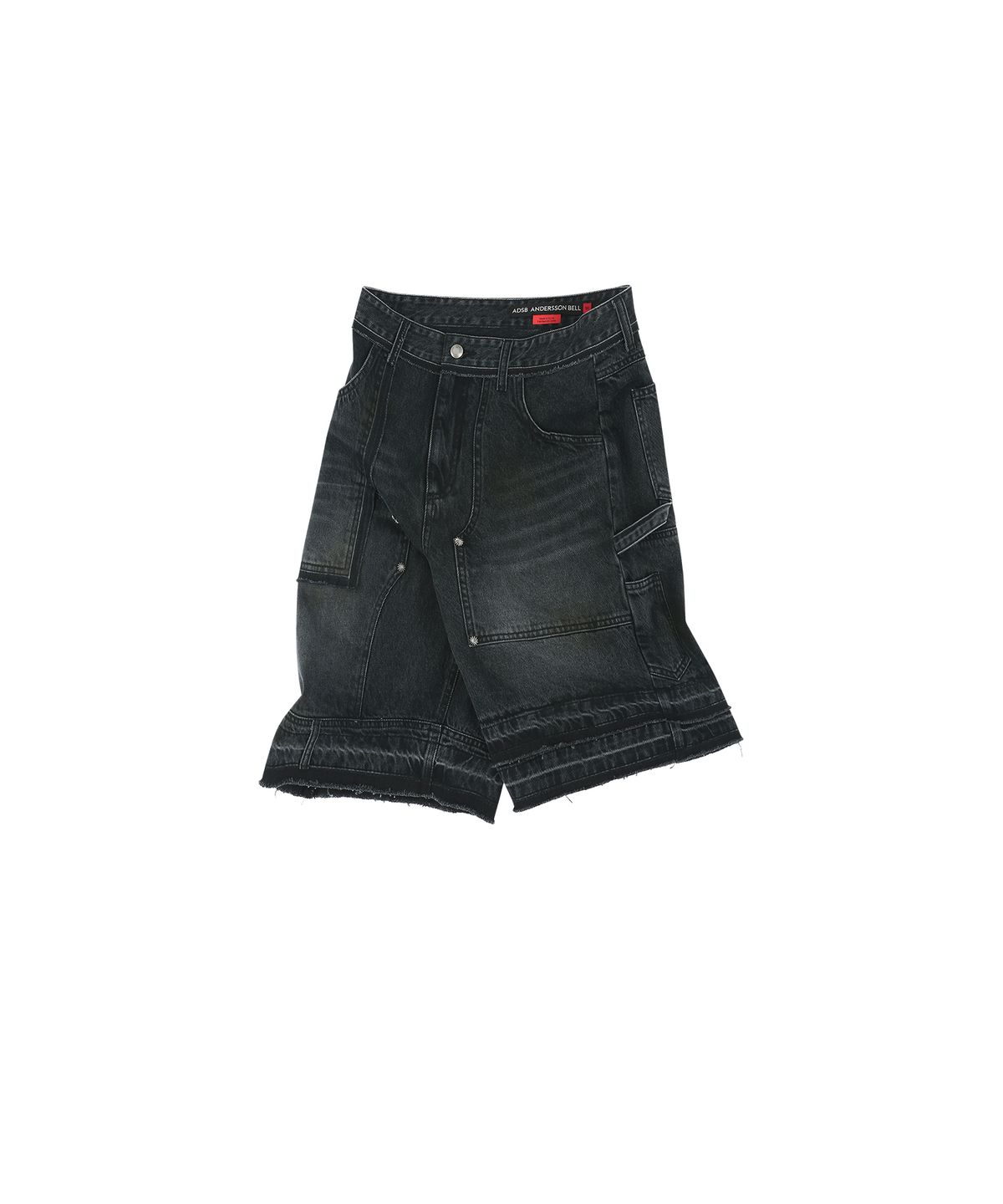 앤더슨벨(ADSB ANDERSSON BELL) 유니섹스 패치워크 데님 쇼츠 apa806u(BLACK)