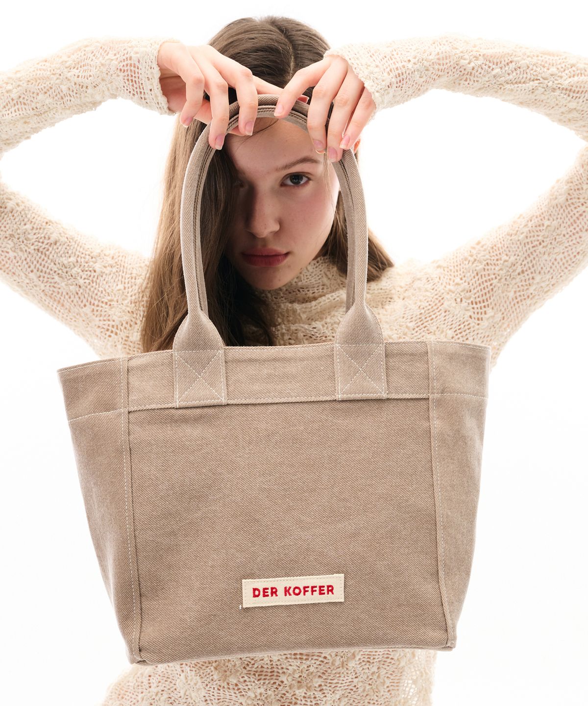델코퍼(DER KOFFER) SHOPPER VINTAGE [BROWN]-MEDIUM