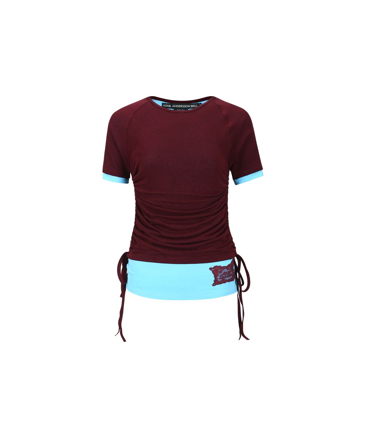 앤더슨벨(ADSB ANDERSSON BELL) 신디 스트링 레이어드 티셔츠 atb1265w(BURGUNDY)