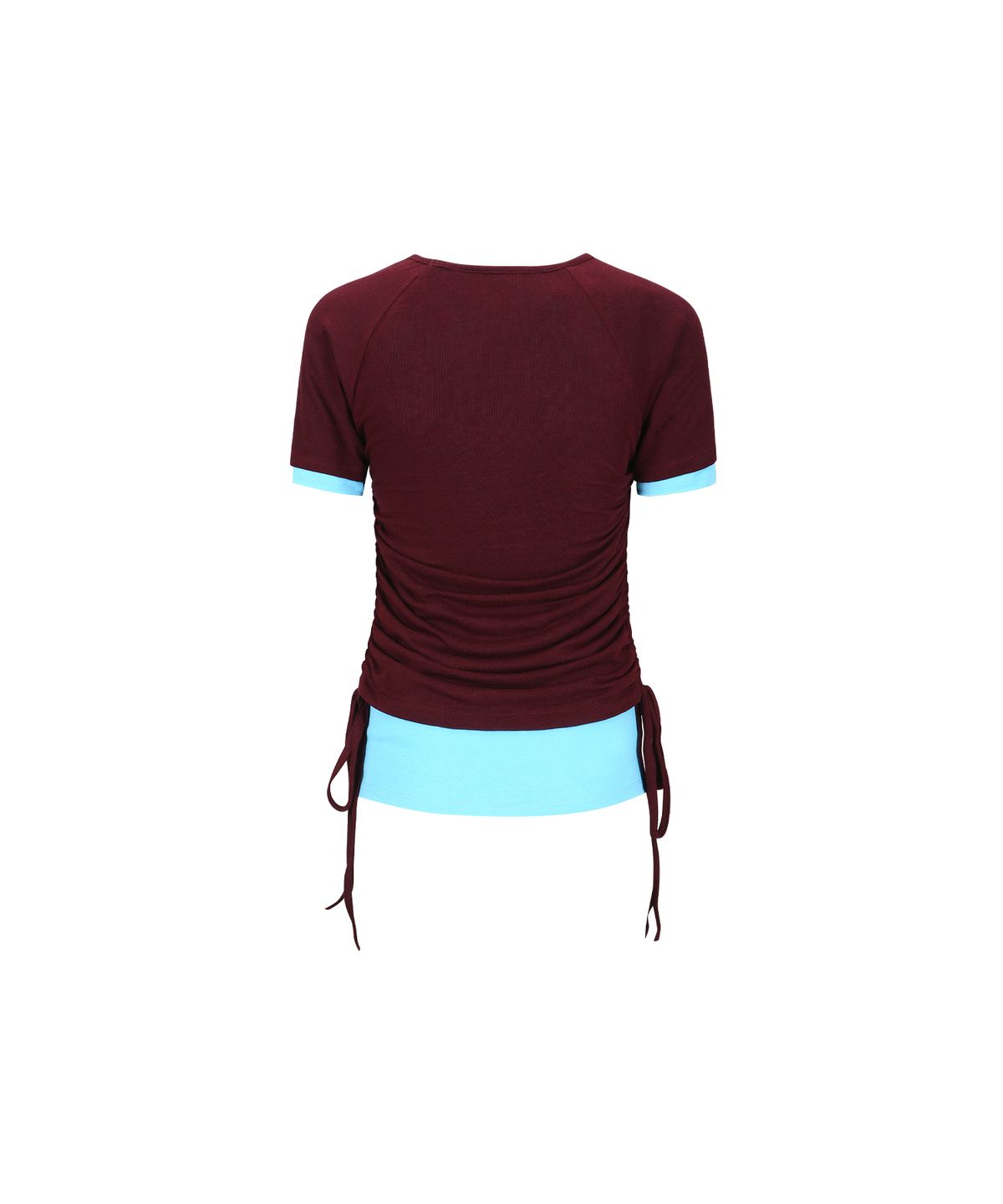 앤더슨벨(ADSB ANDERSSON BELL) 신디 스트링 레이어드 티셔츠 atb1265w(BURGUNDY)
