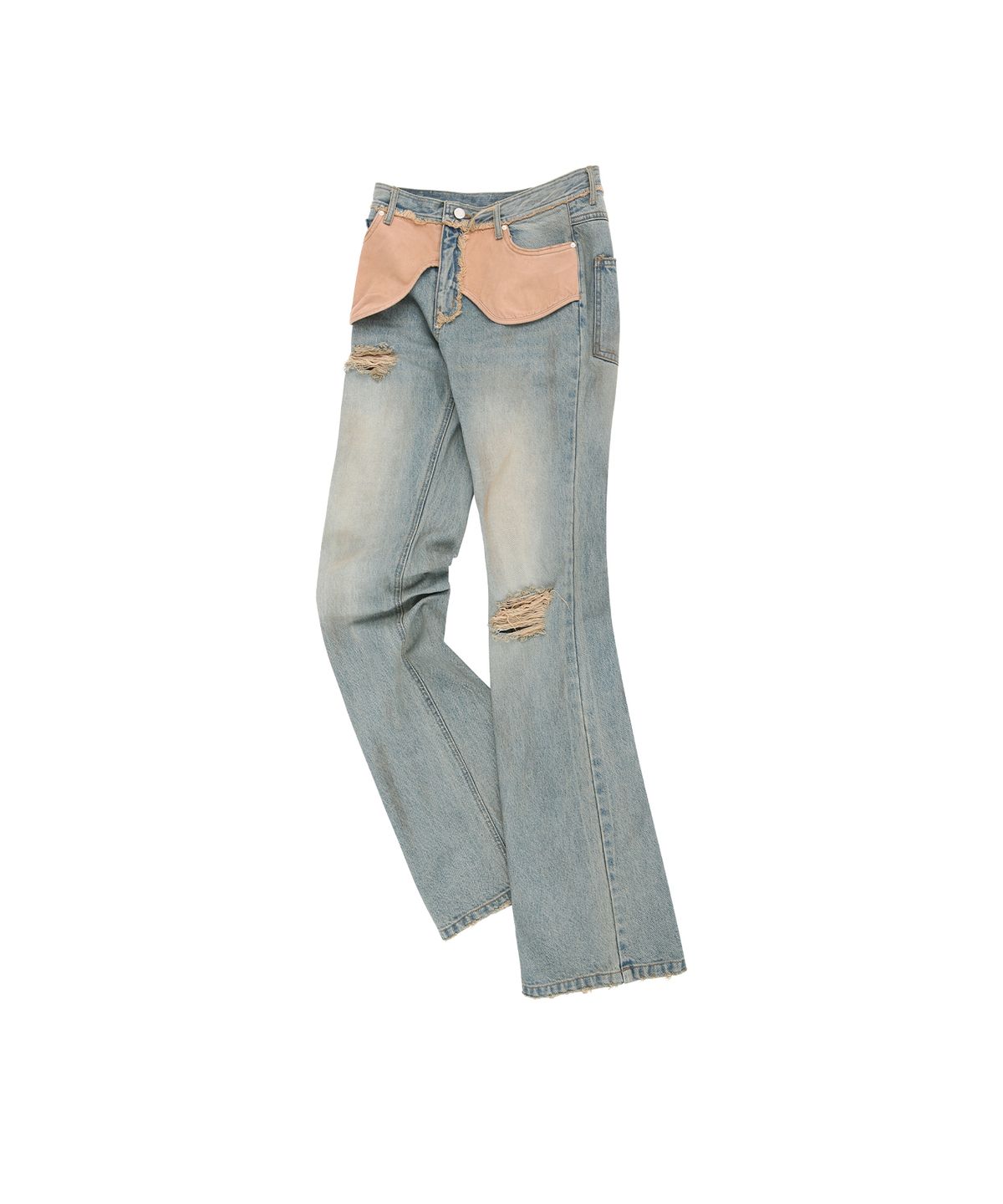 앤더슨벨(ADSB ANDERSSON BELL) 디컨스트럭티드 더디 워시 부츠컷 진 apa797w(WASHED BLUE)