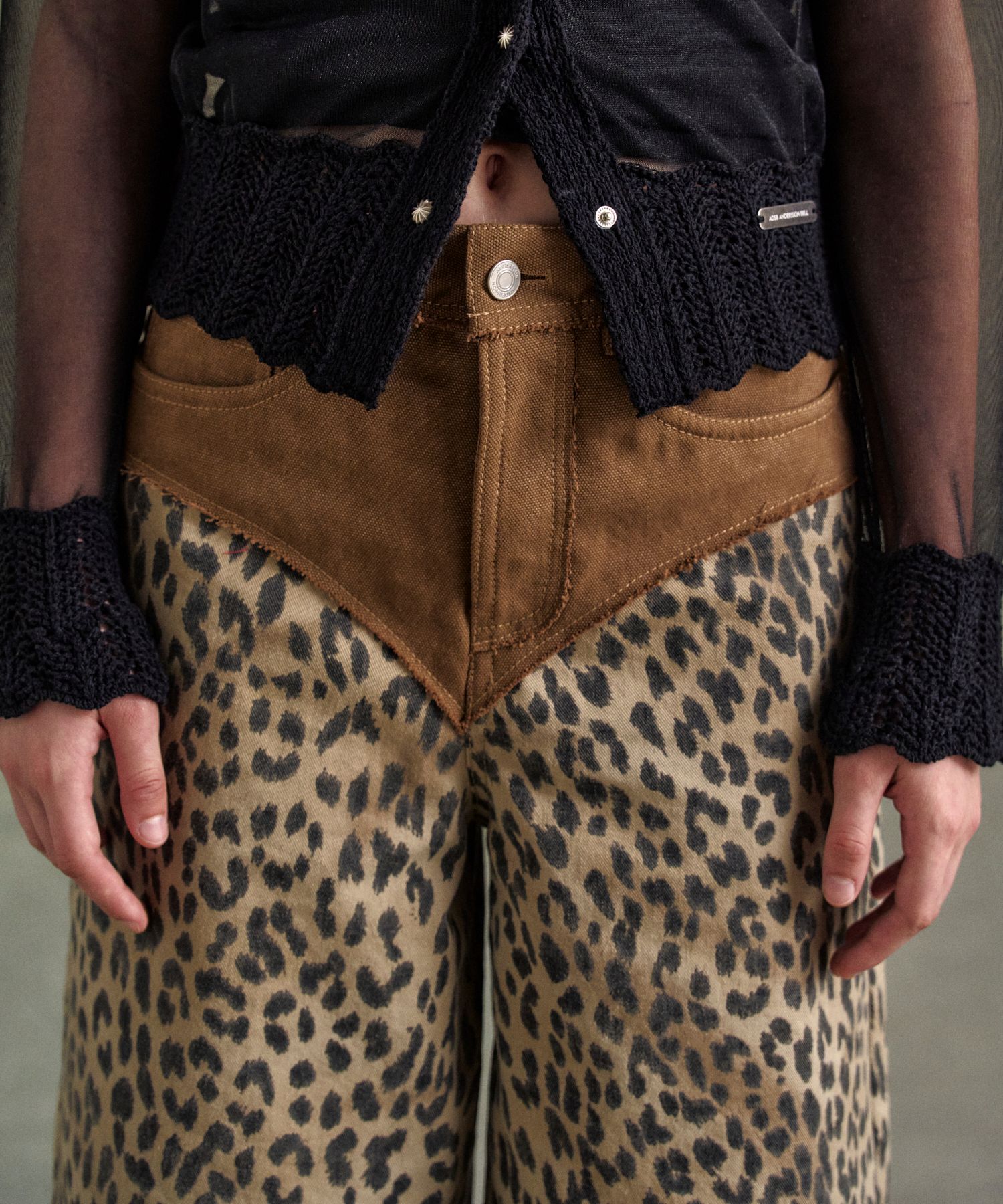 ★ANDERSSON BELL★ Oxford Combo Leopard Shorts apa821w(SAND) MUSINSA | ANDERSSON BELL FOR WOMEN Oxford Combo Leopard