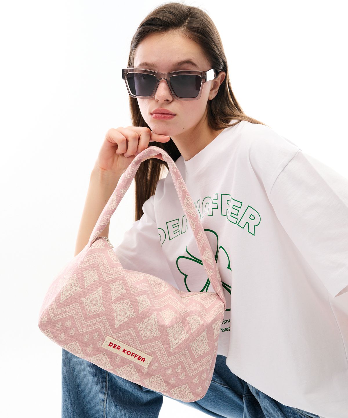 델코퍼(DER KOFFER) HOBO DAMASK [D/PINK]_SMALL