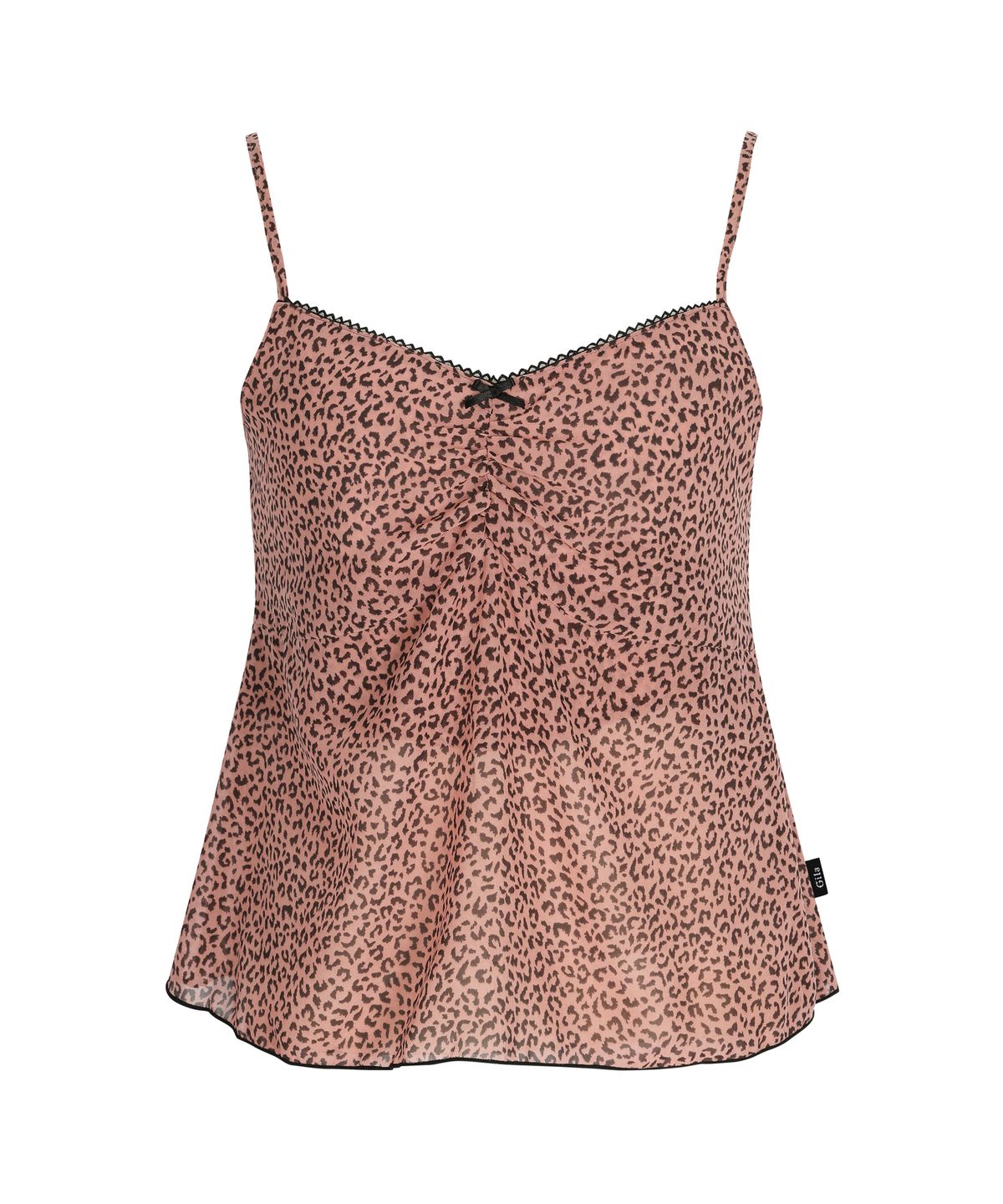 길라아카이브(GILAARCHIVE) LEOPARD SHIRRING LACE SLEEVELESS_PK