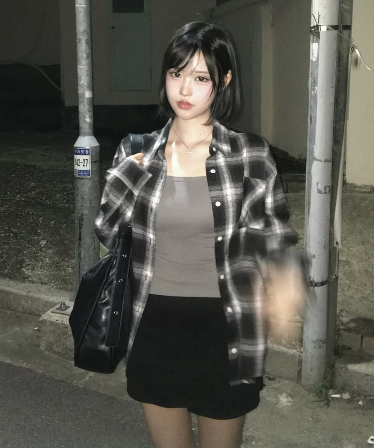 무아무아(MUAHMUAH) 루즈핏 체크 긴팔 셔츠 [5color]