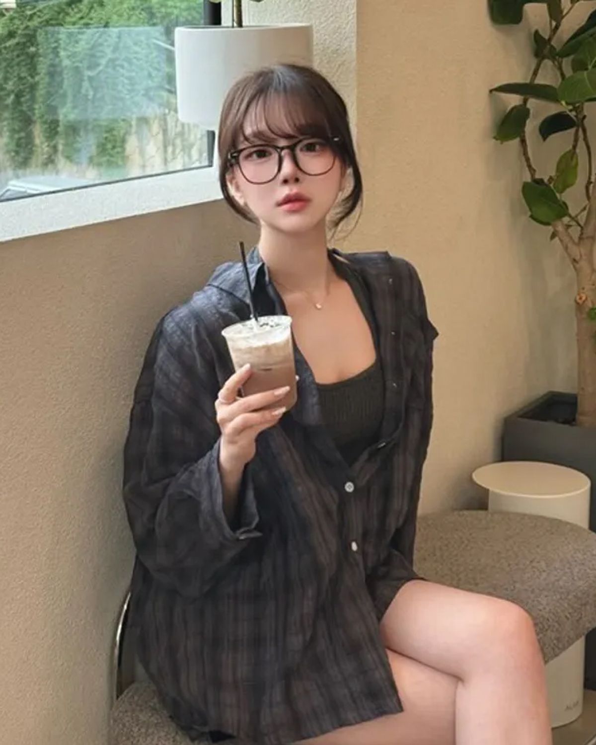 무아무아(MUAHMUAH) 루즈핏 체크 긴팔 셔츠 [5color]