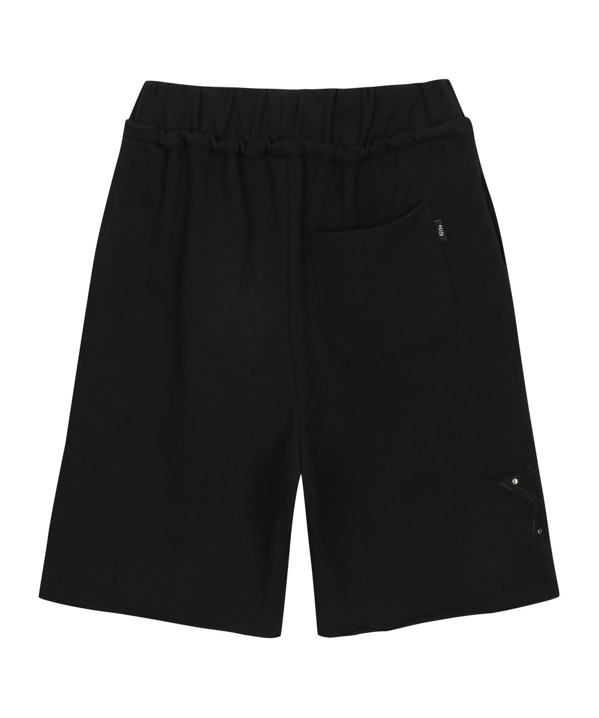 길라아카이브(GILAARCHIVE) STAR PATCH BERMUDA SWEAT SHORTS_BK