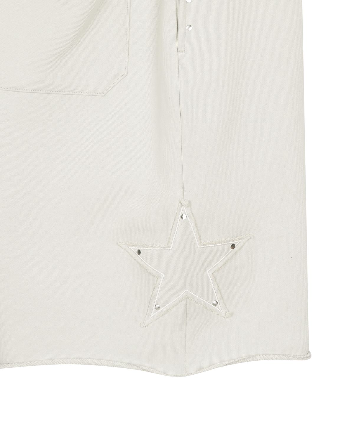 길라아카이브(GILAARCHIVE) STAR PATCH BERMUDA SWEAT SHORTS_GY