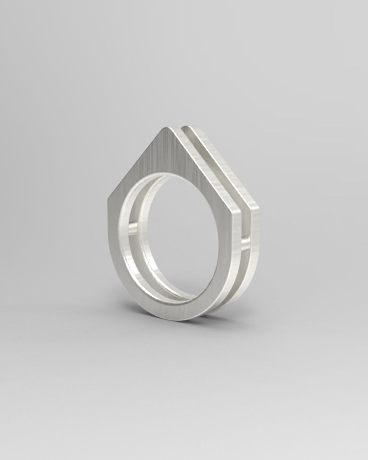 르네오브제(RENEOBJET) DIN  DOUBLE TRI-LINE RING [STERLING SILVER]  더블 링 925 실버 반지