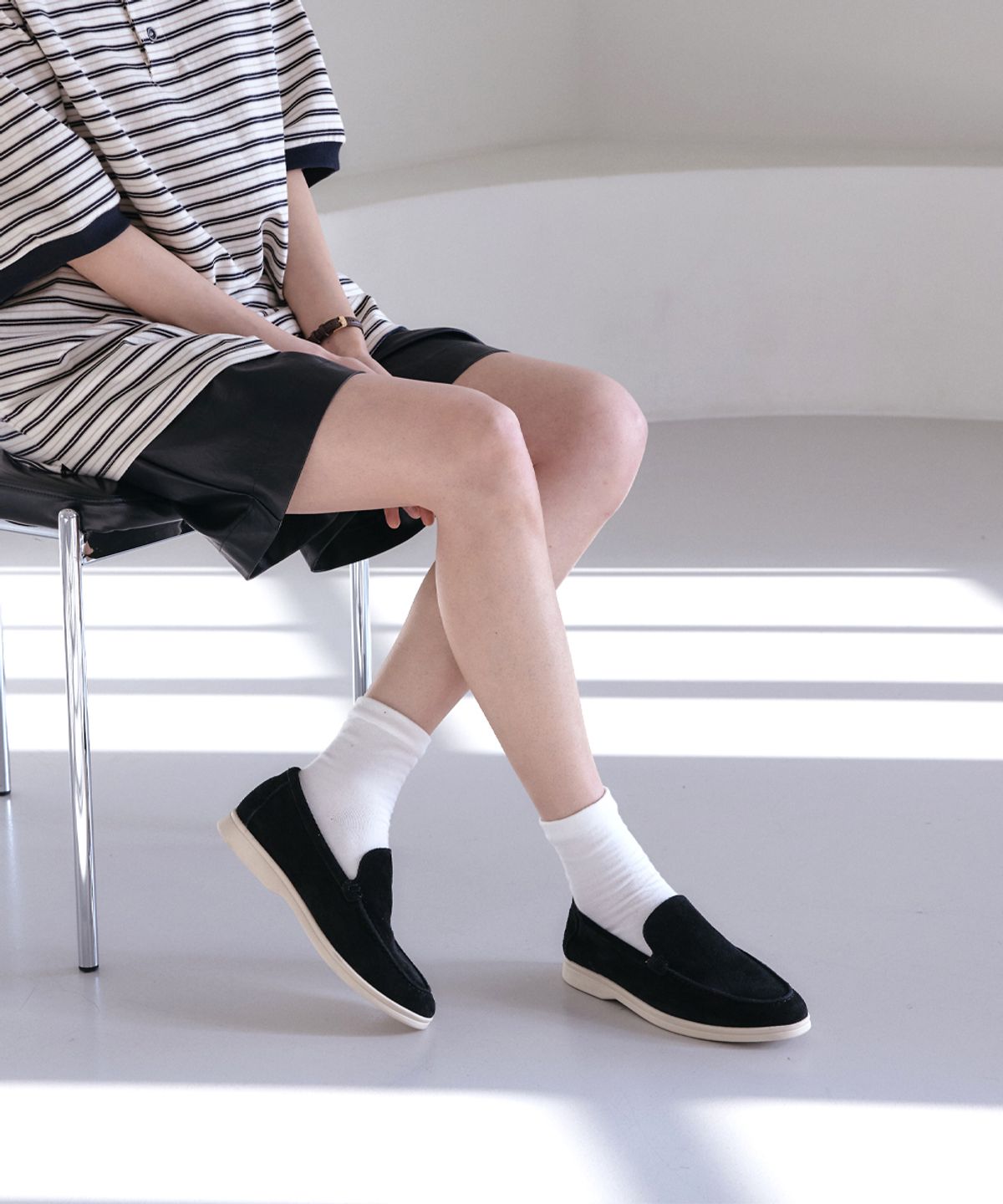 모그어스(MOGAUS) 로렐라 심플 천연소가죽 로퍼 (샤모아래더 인솔) 3color (Men & Women Size)